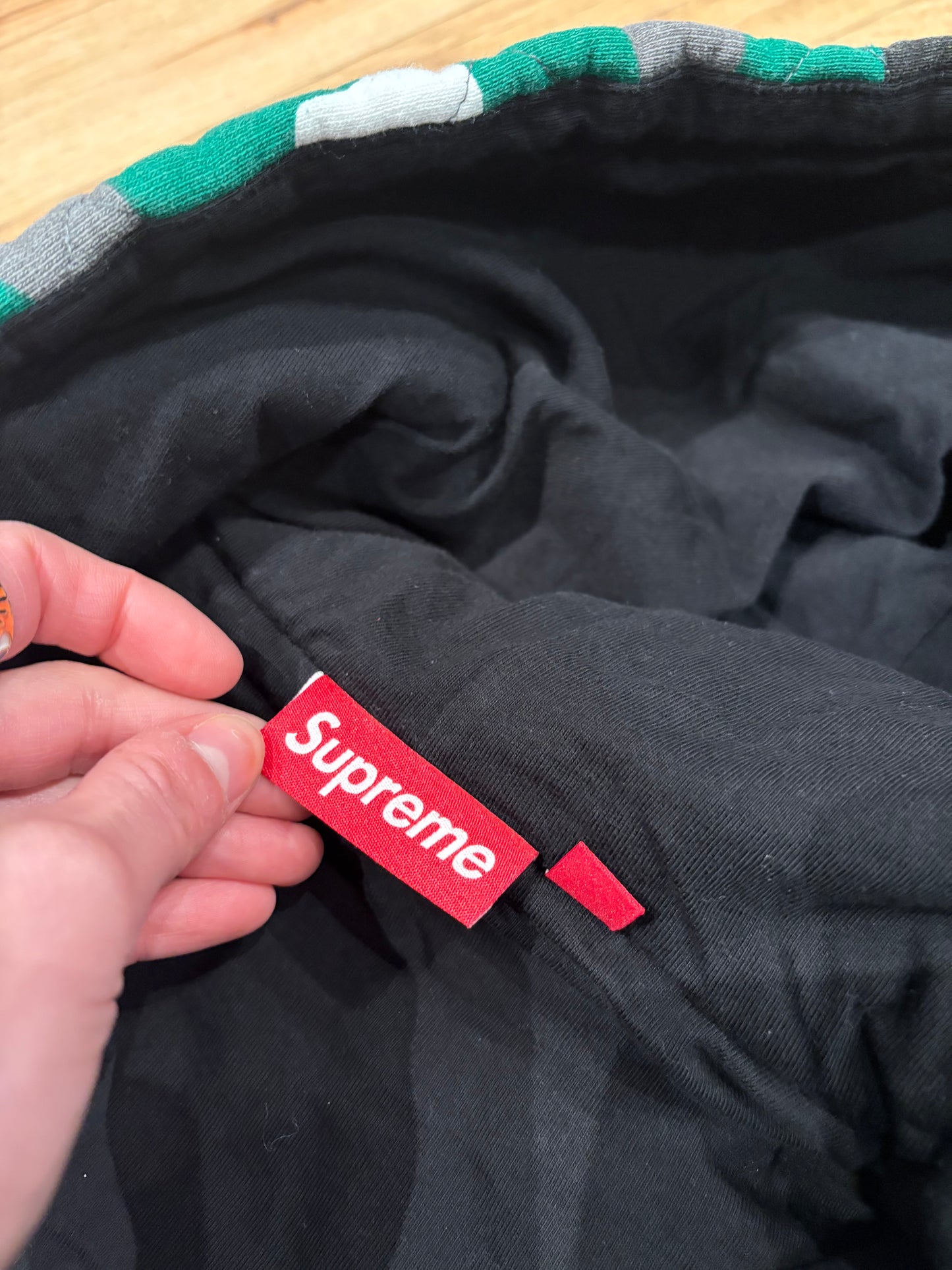 Supreme Green Camo Quilted Zip Hoodie DS Size Medium