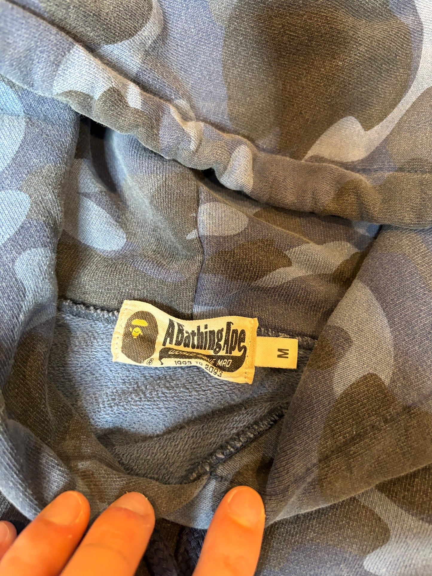 Bape Hoodie Navy Camo Size Medium