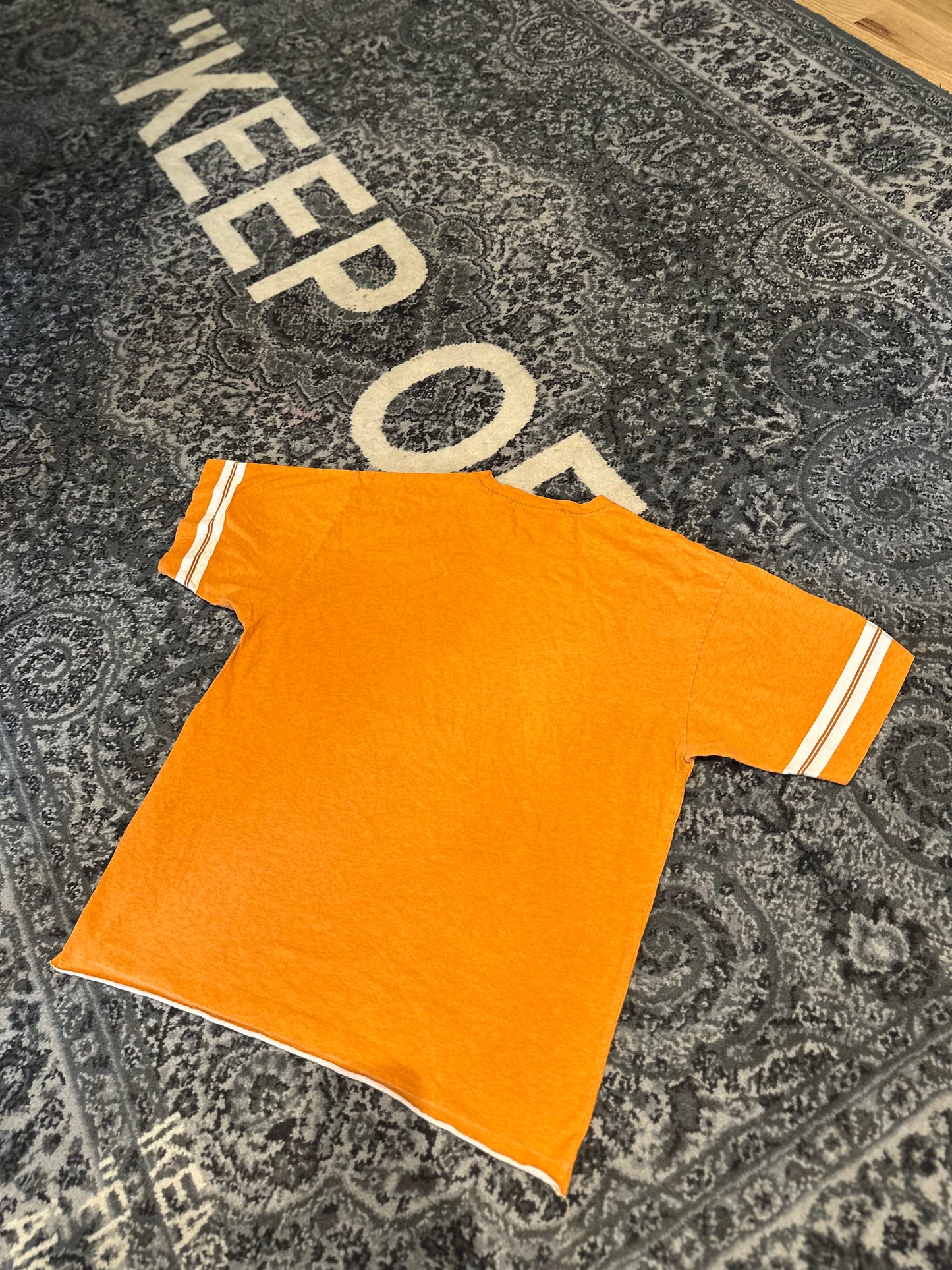 Supreme x Stone Island Orange Tee Size Large