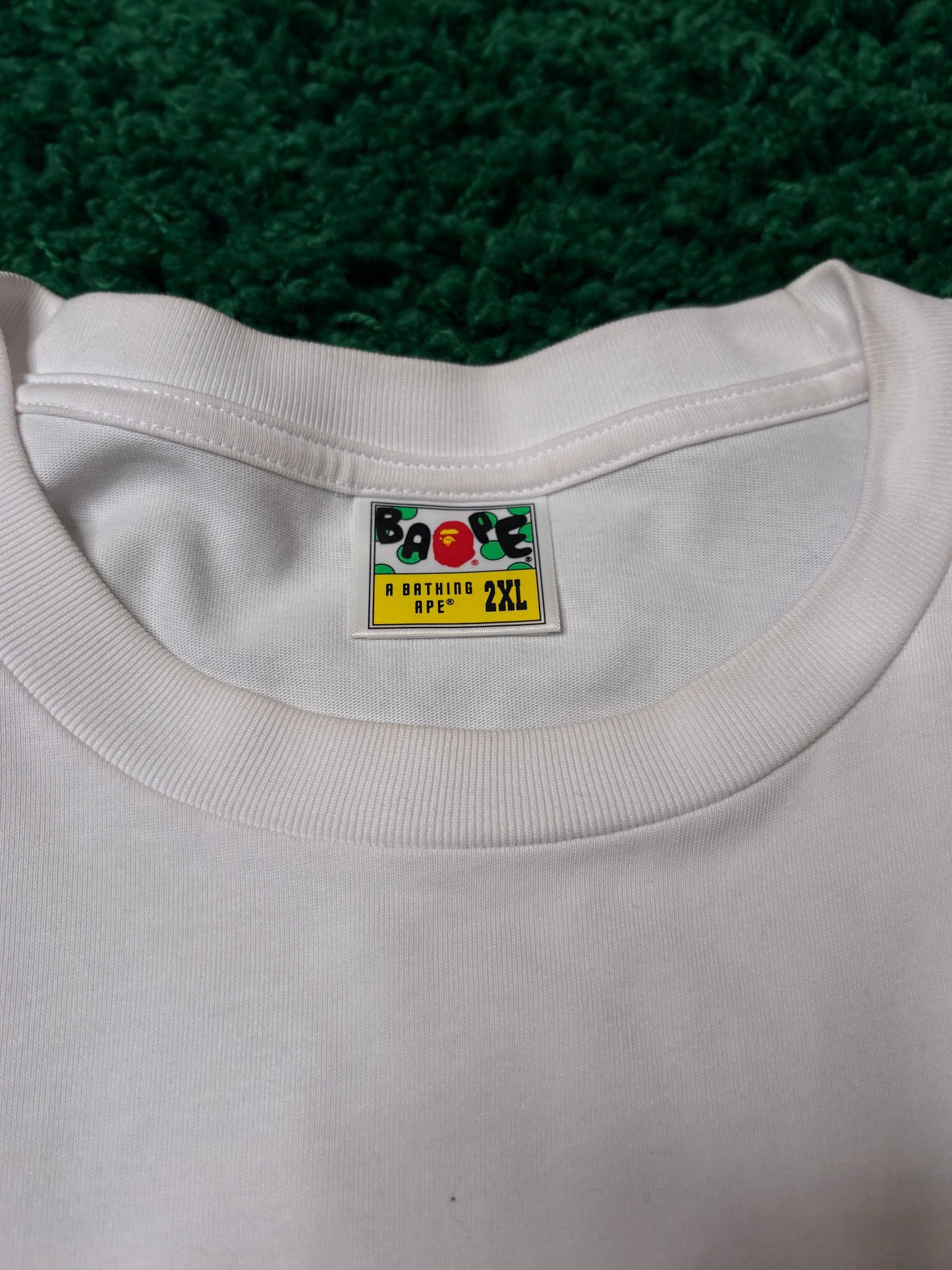 Bape White Camo Ape Head Tee Size XXL