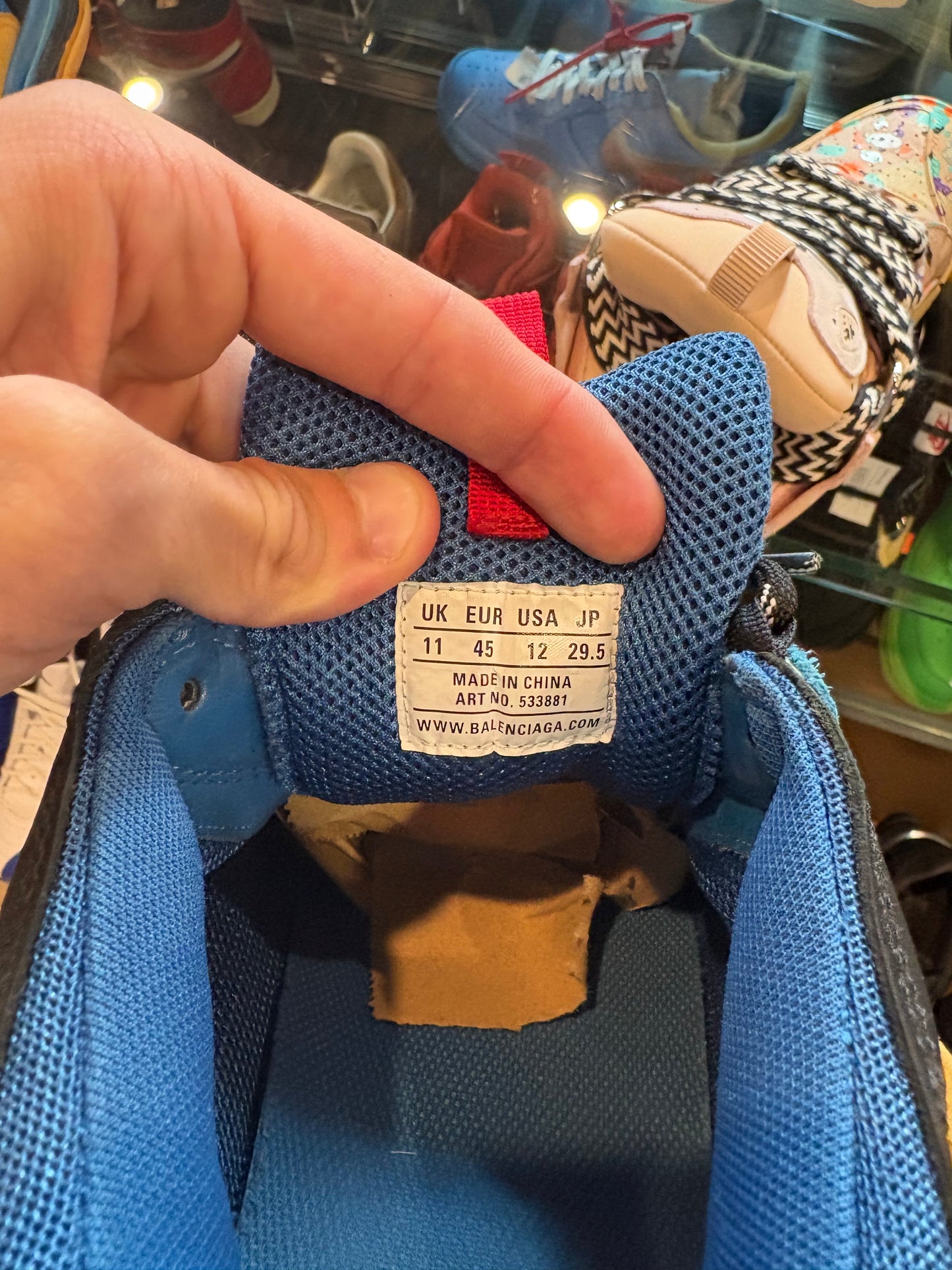 Balenciaga Triple S Blue/Orange PO NB Size 12