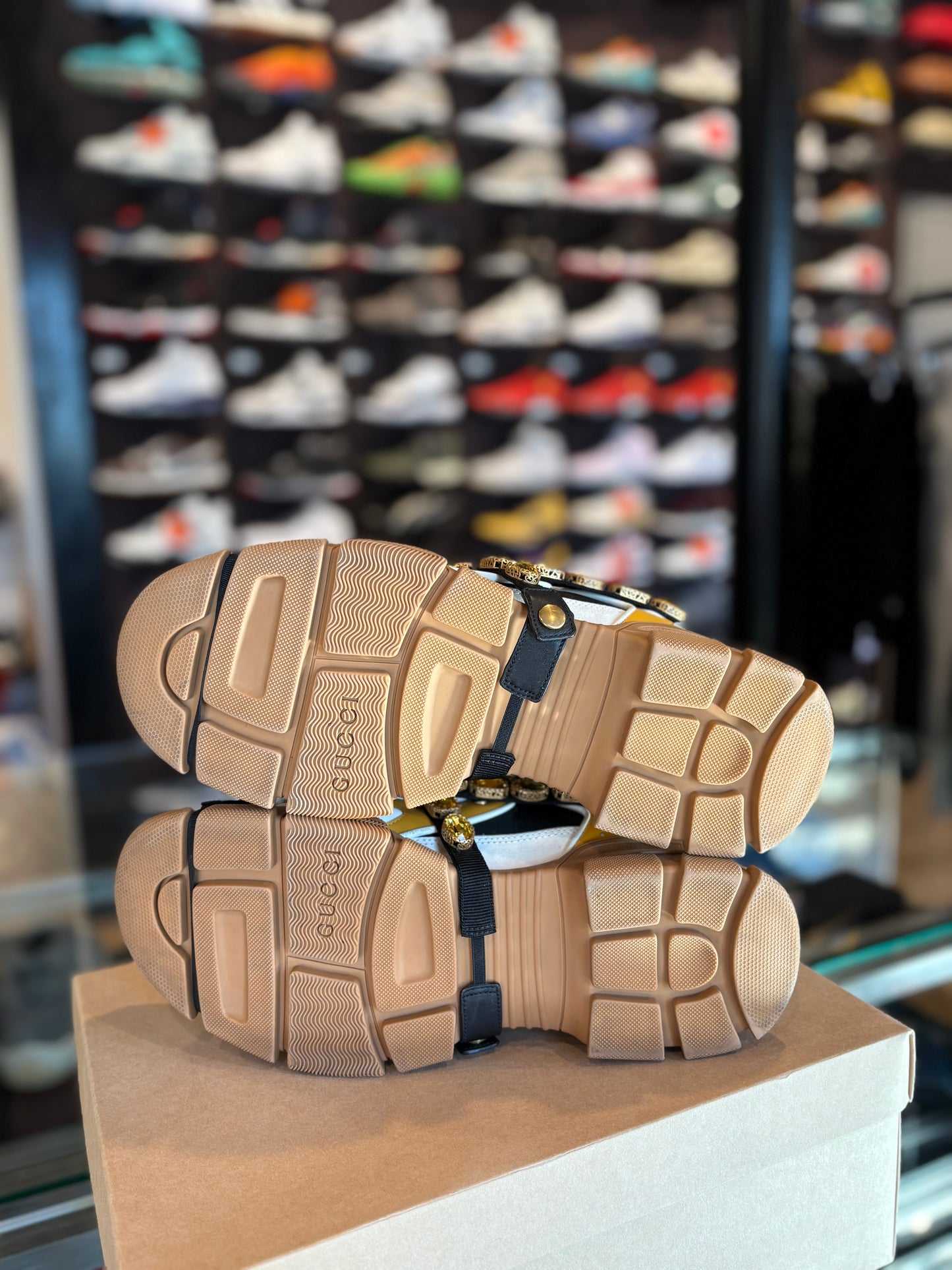 Gucci Flashtrek Rhinestone Clean RB Size 11