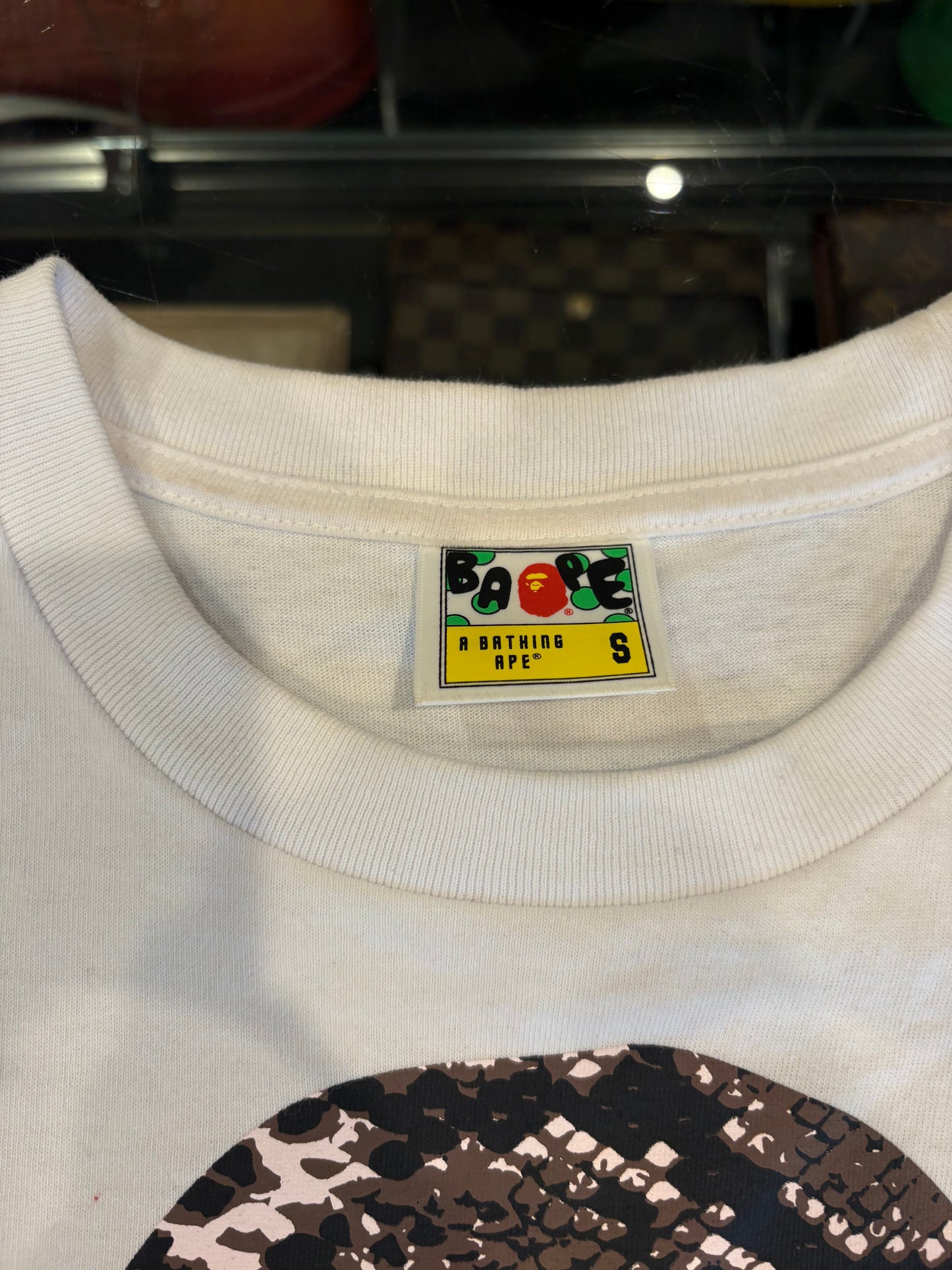 Bape White Snakeskin Tee Size Small