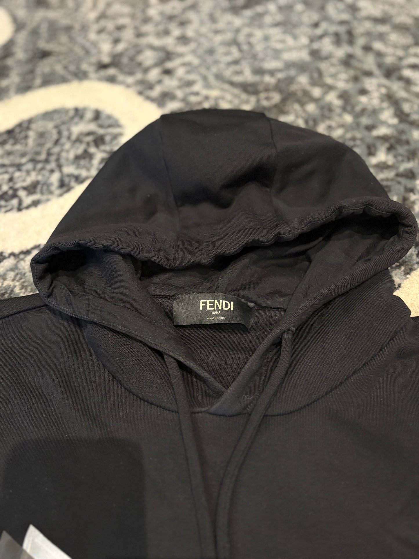 Fendi Eyes Hoodie Black Size XS