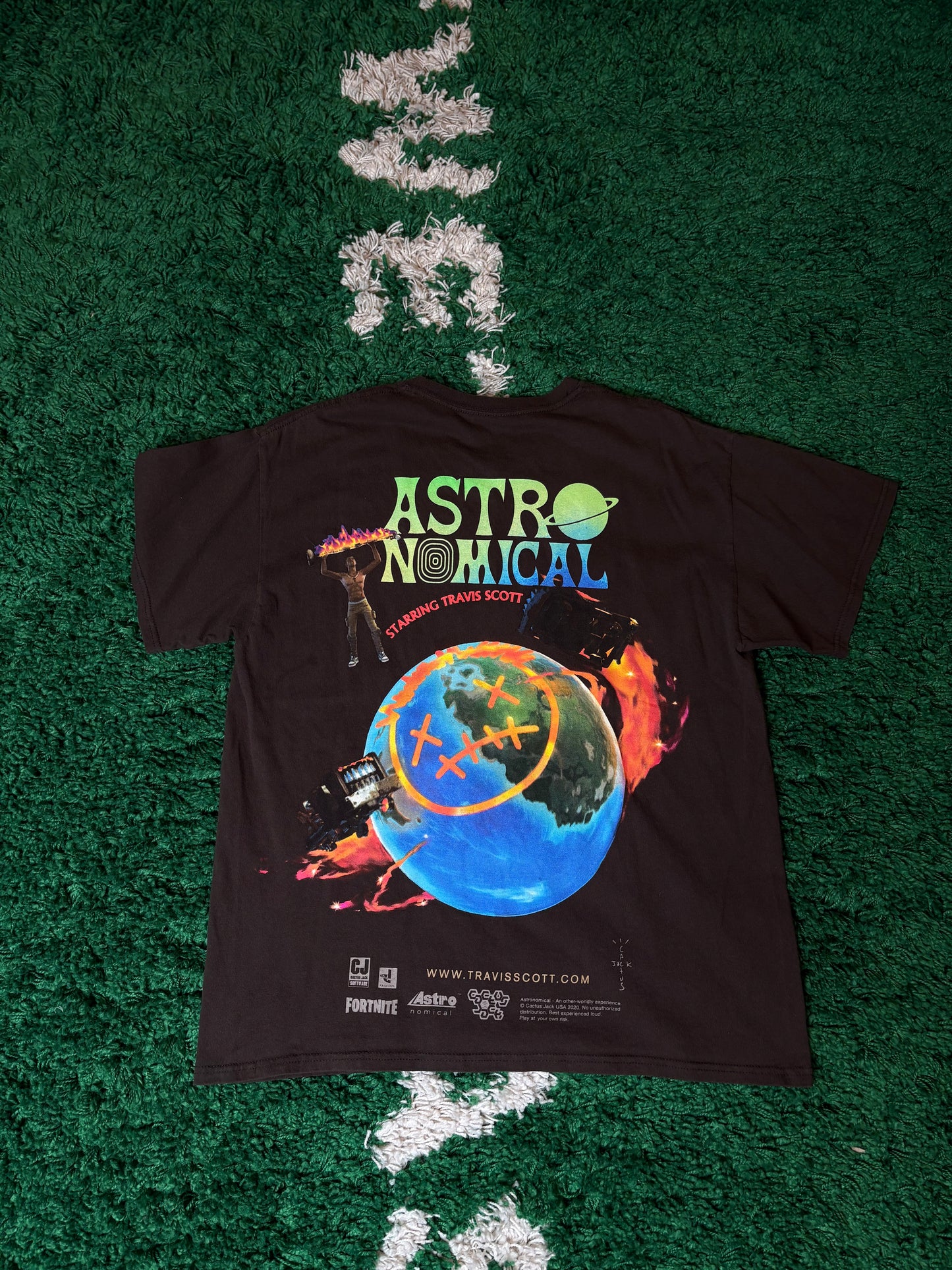 Travis Scott Astroworld Tee Brown Size Medium