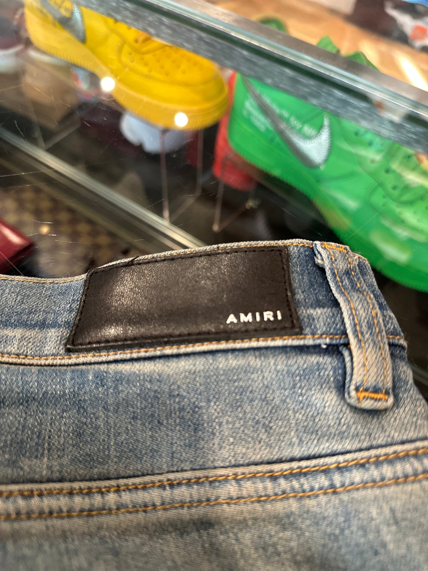 Amiri Jeans Distressed Orange Size 36