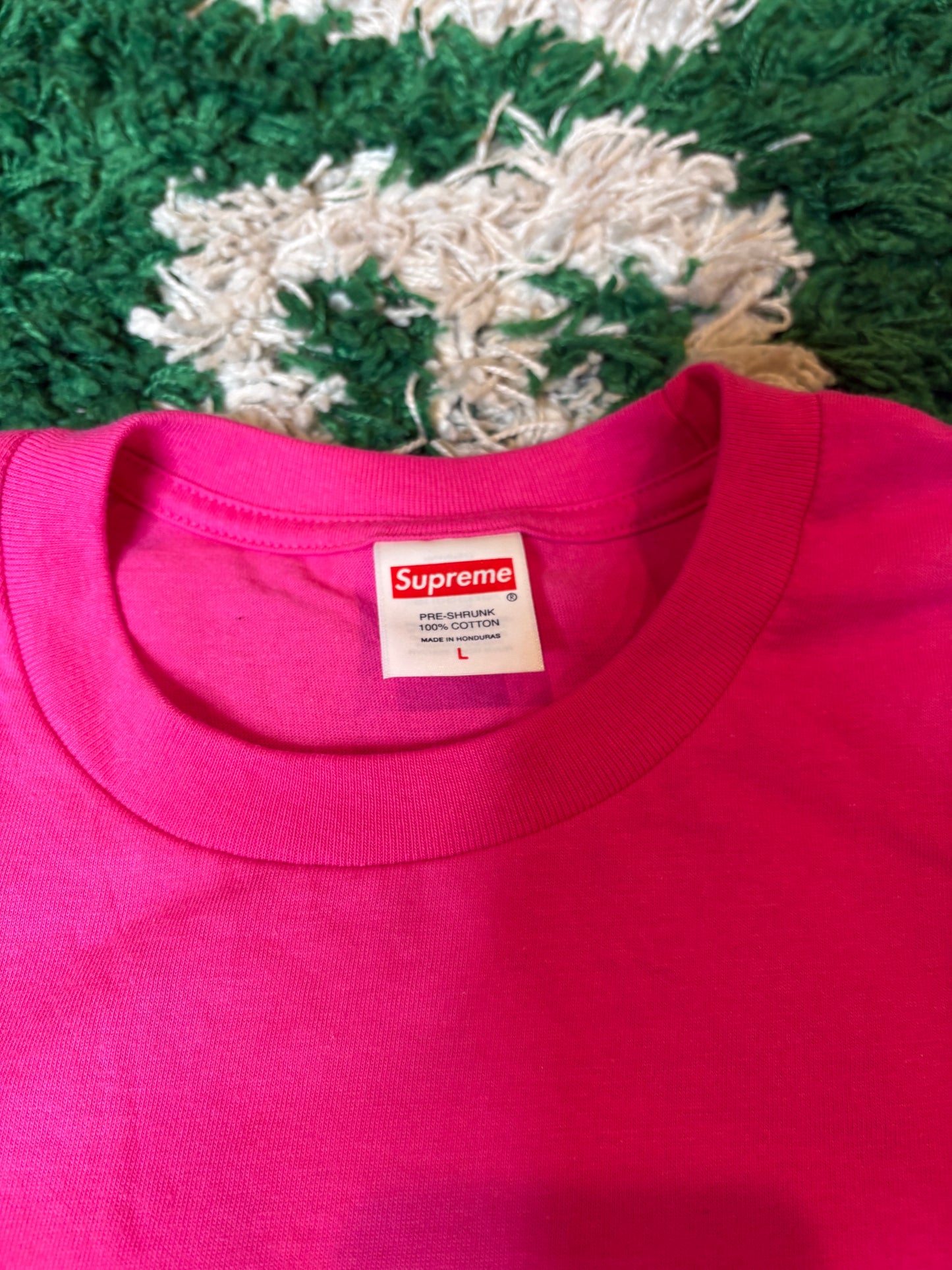 Supreme Flag Tee Pink Size Large