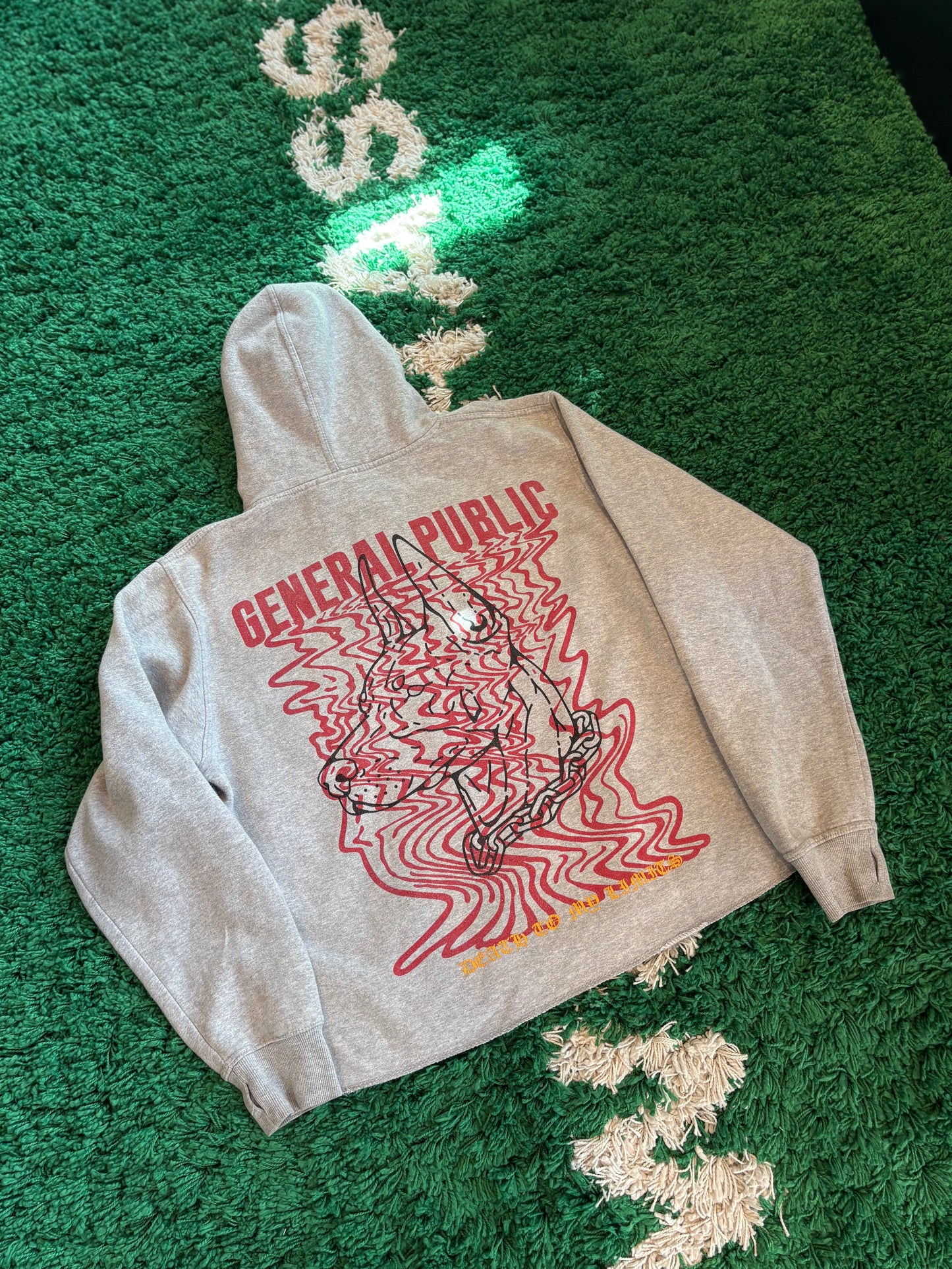 General Public Dog Hoodie Gray Size XL