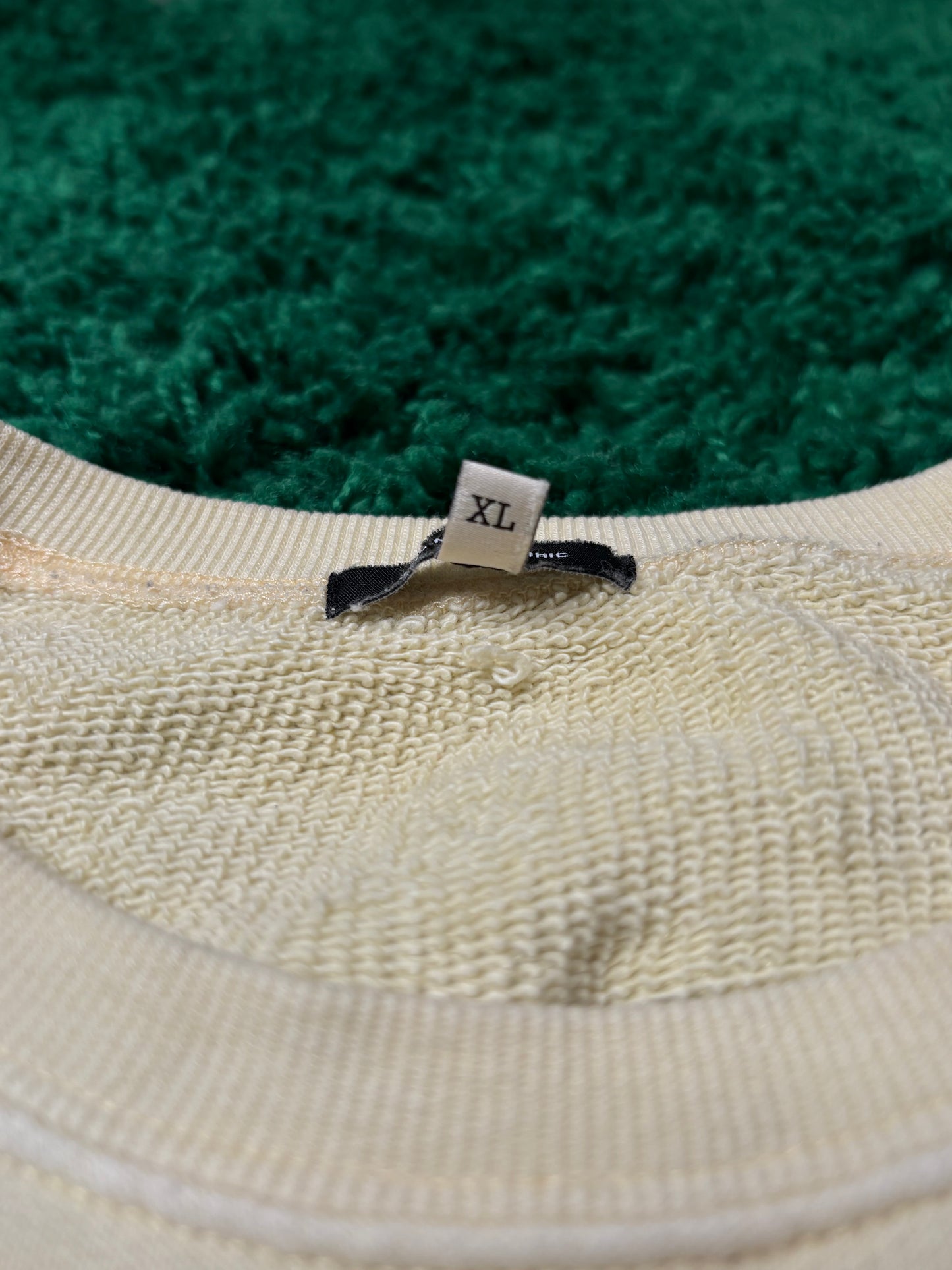 Japanese Distressed Crewneck Cream Size XL