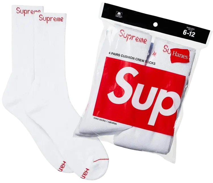 Supreme Socks White