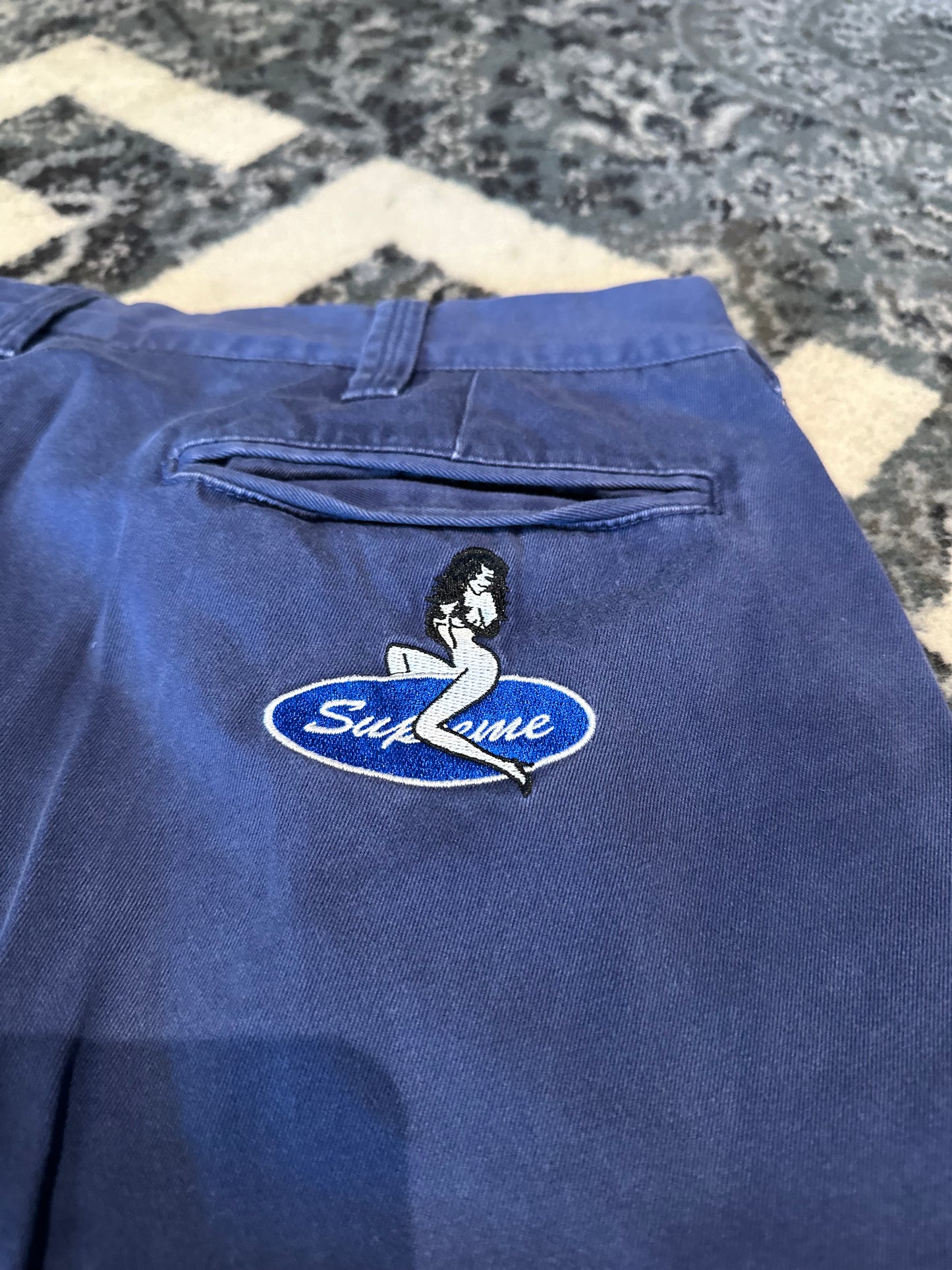 Supreme Navy Pants Size 32