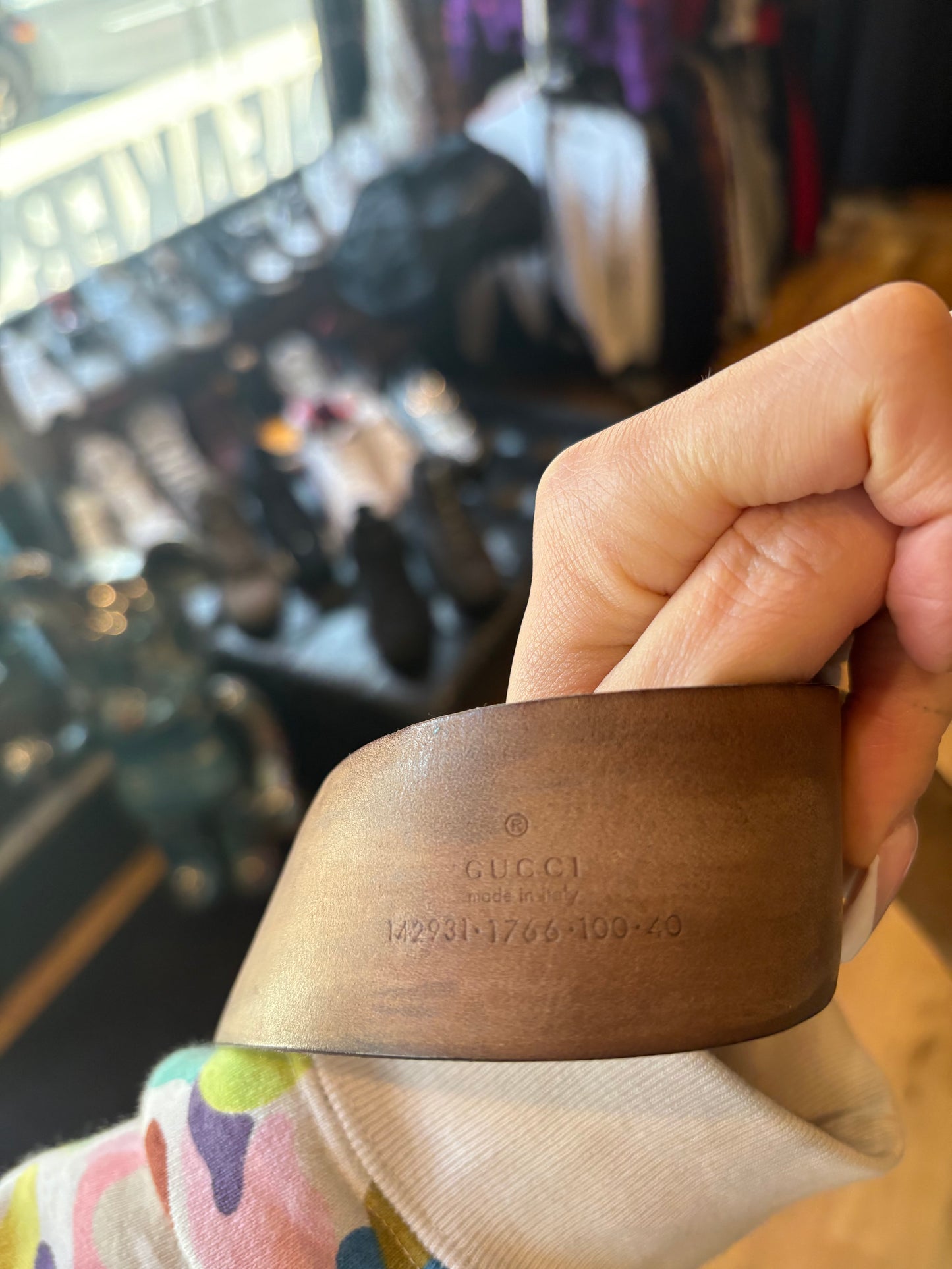 Gucci Belt White Silver Size 36/37