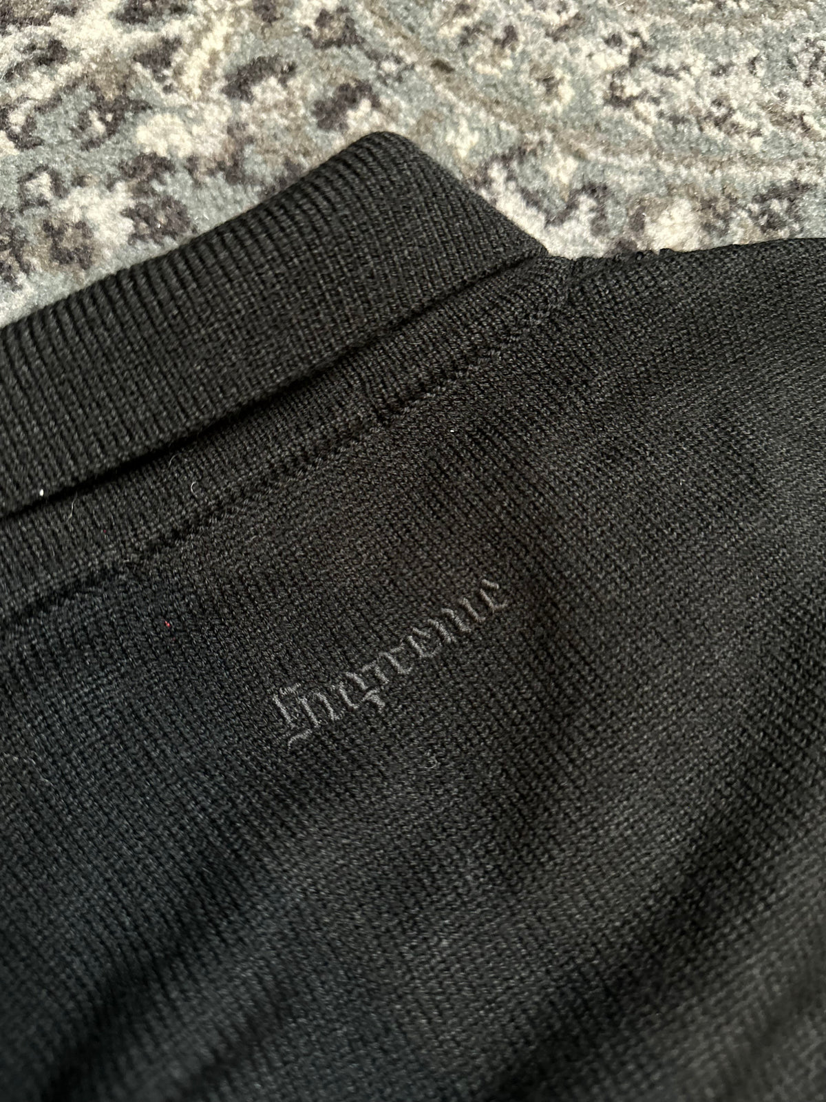 Supreme Black Beaded Zip Polo Size Medium