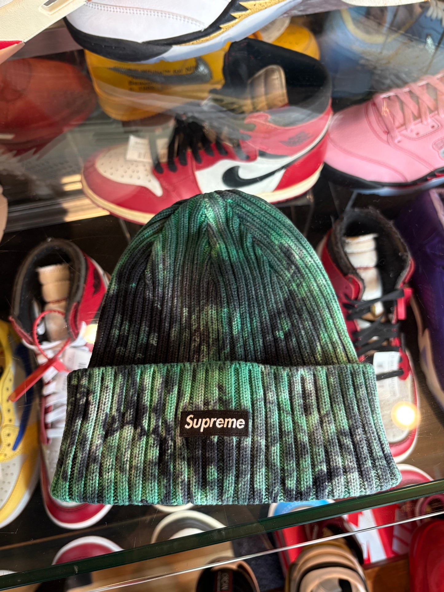 Supreme Beanie Acid Wash Green DS
