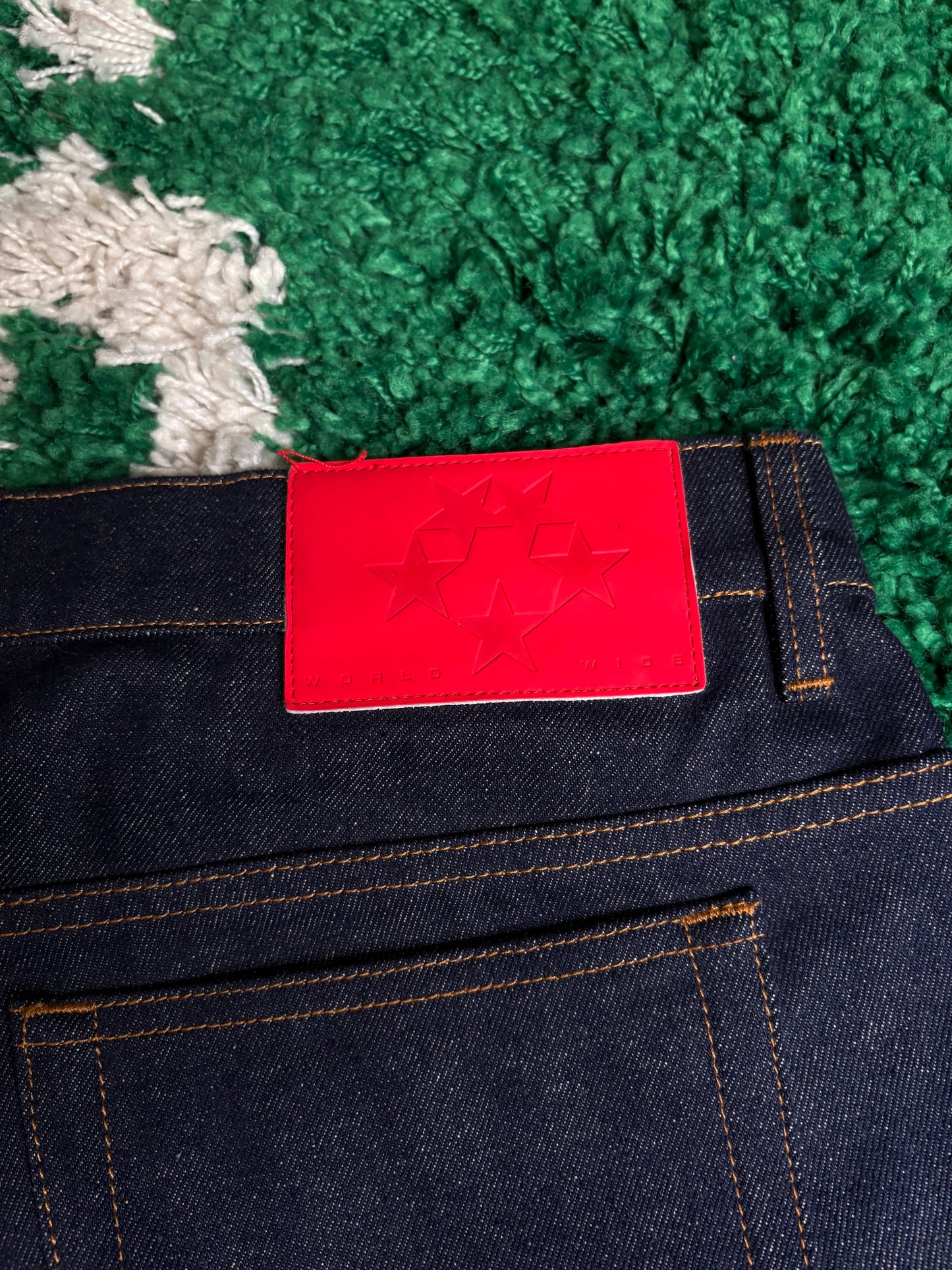Sp5der Dark Wash Logo Jeans Size 34