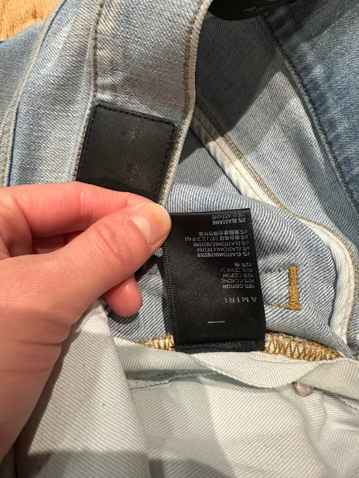 Amiri Jeans Light Wash Paint Splatter Size 31