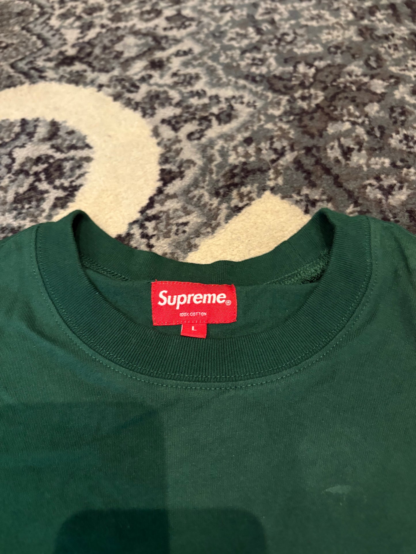 Supreme Green/Red Long Sleeve Size Large