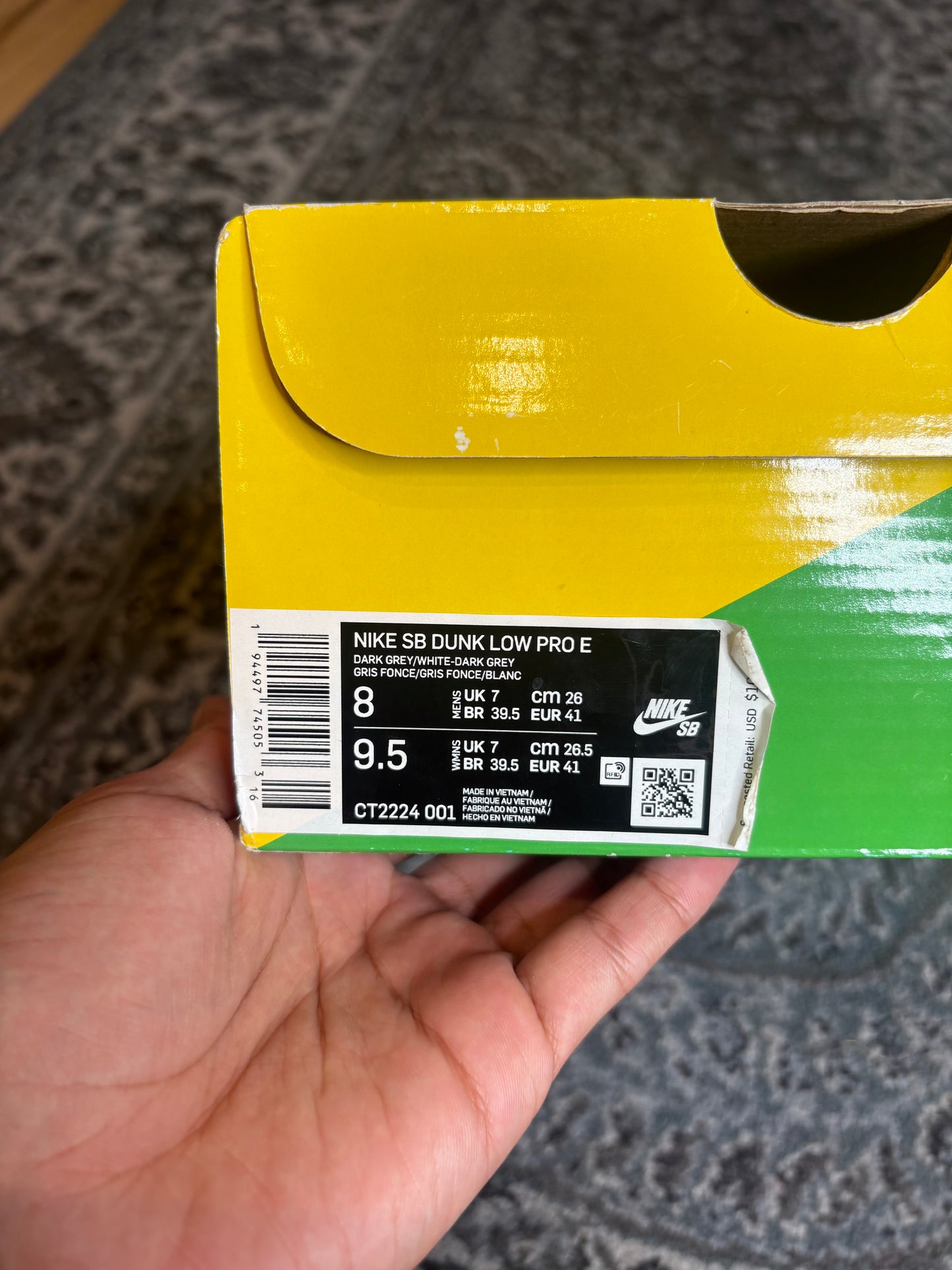 Nike Dunk Low Pro SB “Crater” Clean Og Size 8