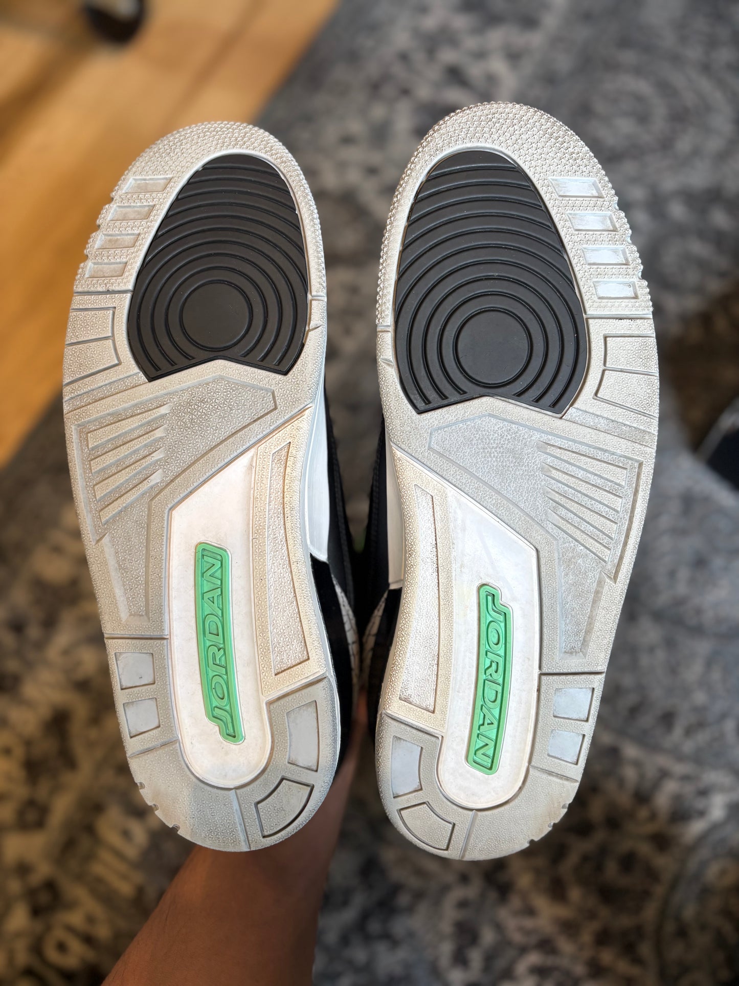 Jordan 3 Retro “Green Glo” Clean Og Size 13
