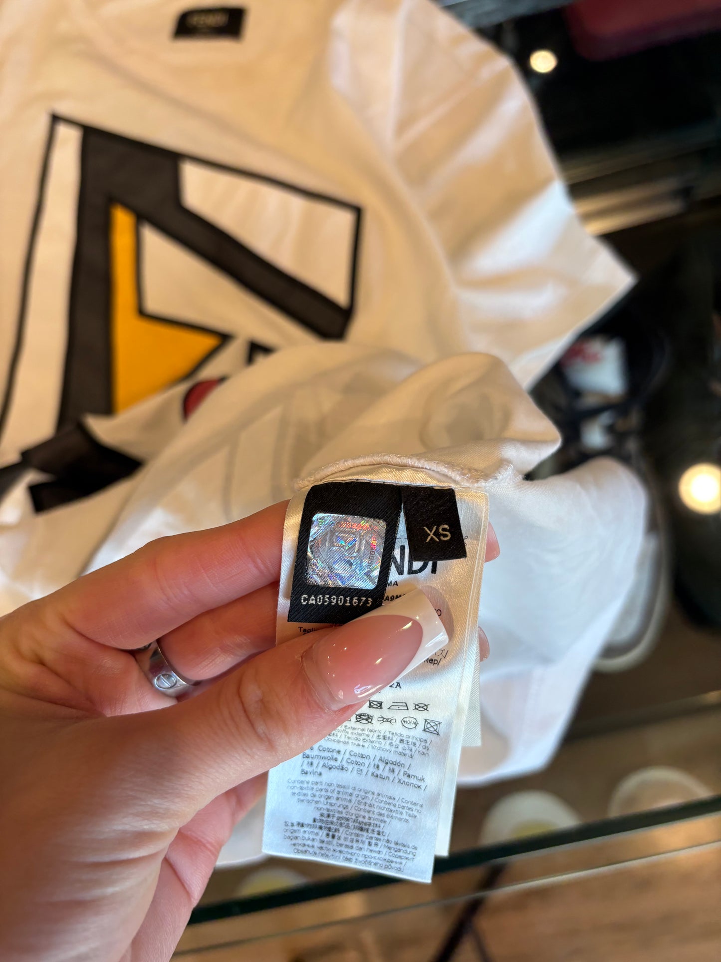 Fendi Tee White Size XS