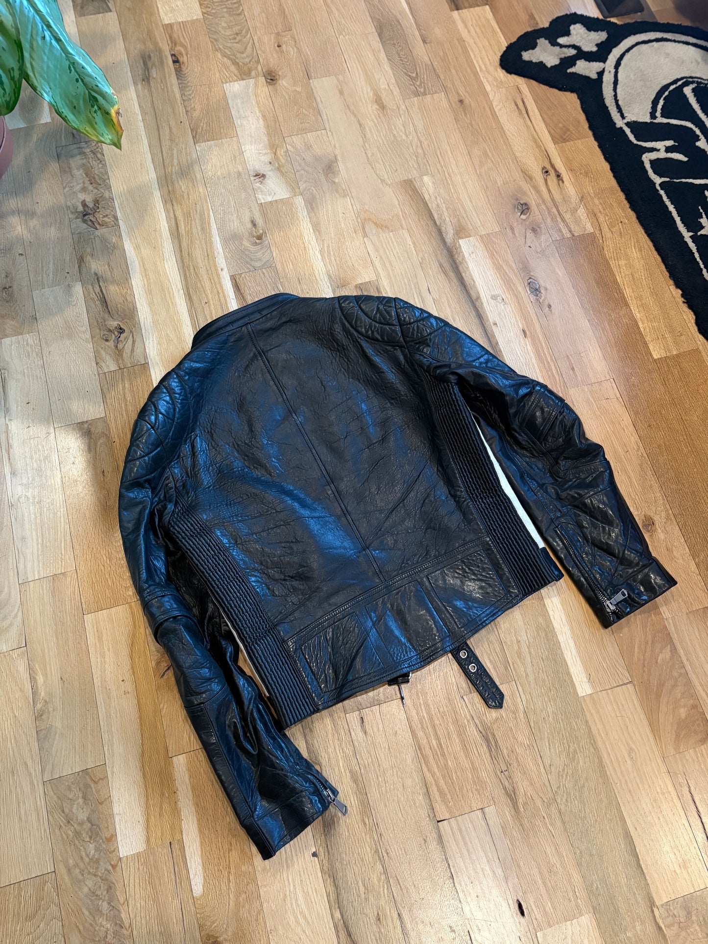Gucci Leather Moto Jacket Size 48