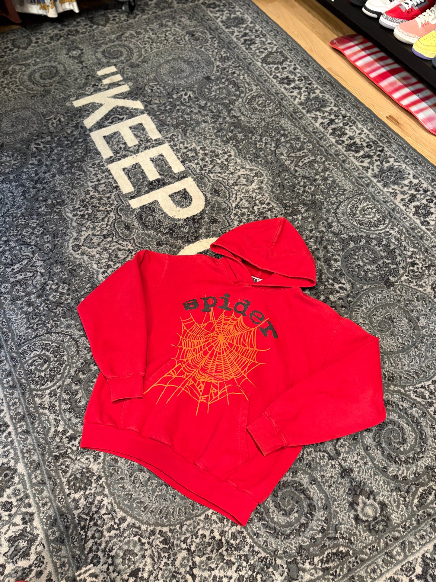 Sp5der Hoodie Red Size XL