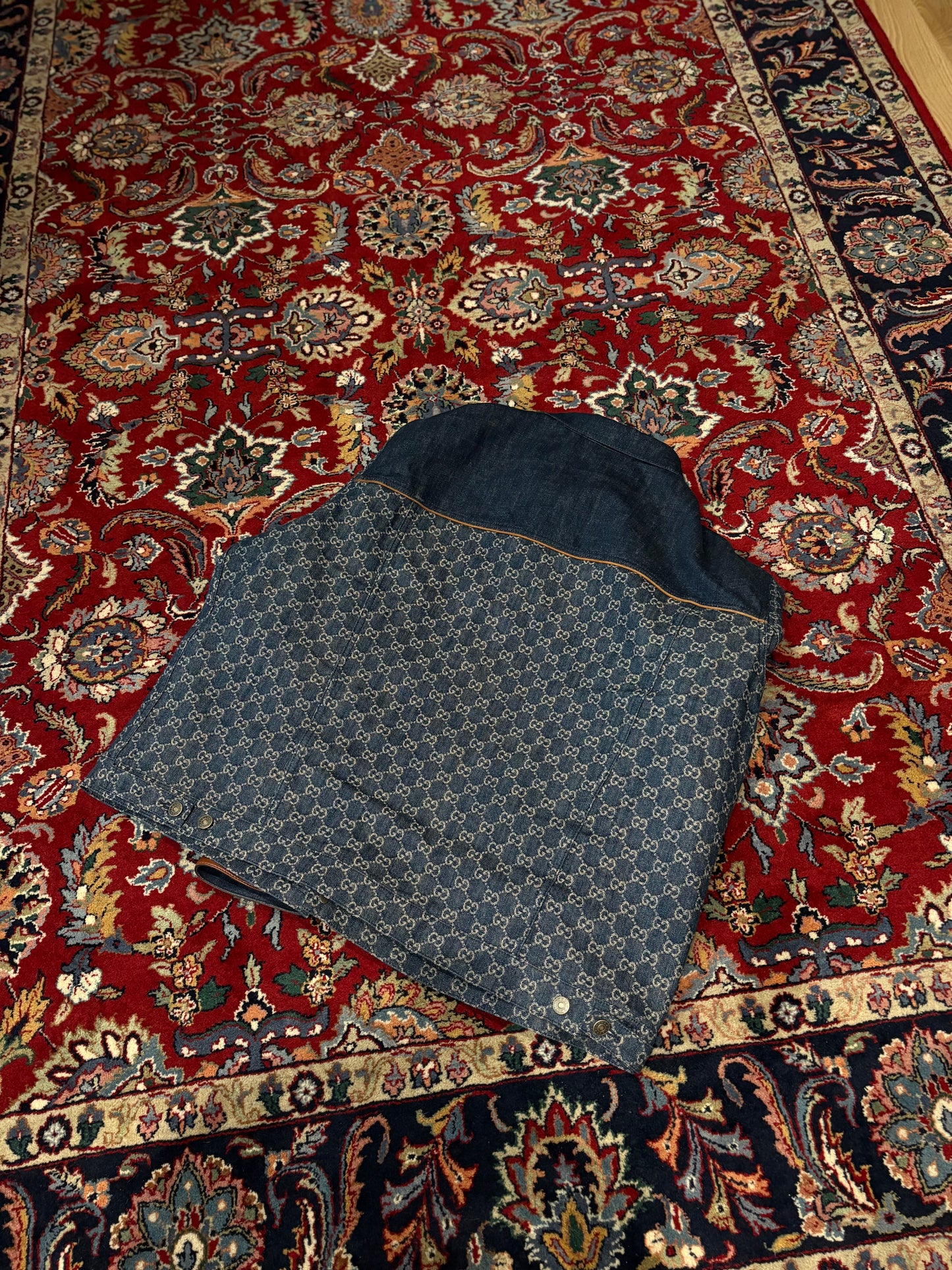 Gucci Monogram Denim Jacket Size 60