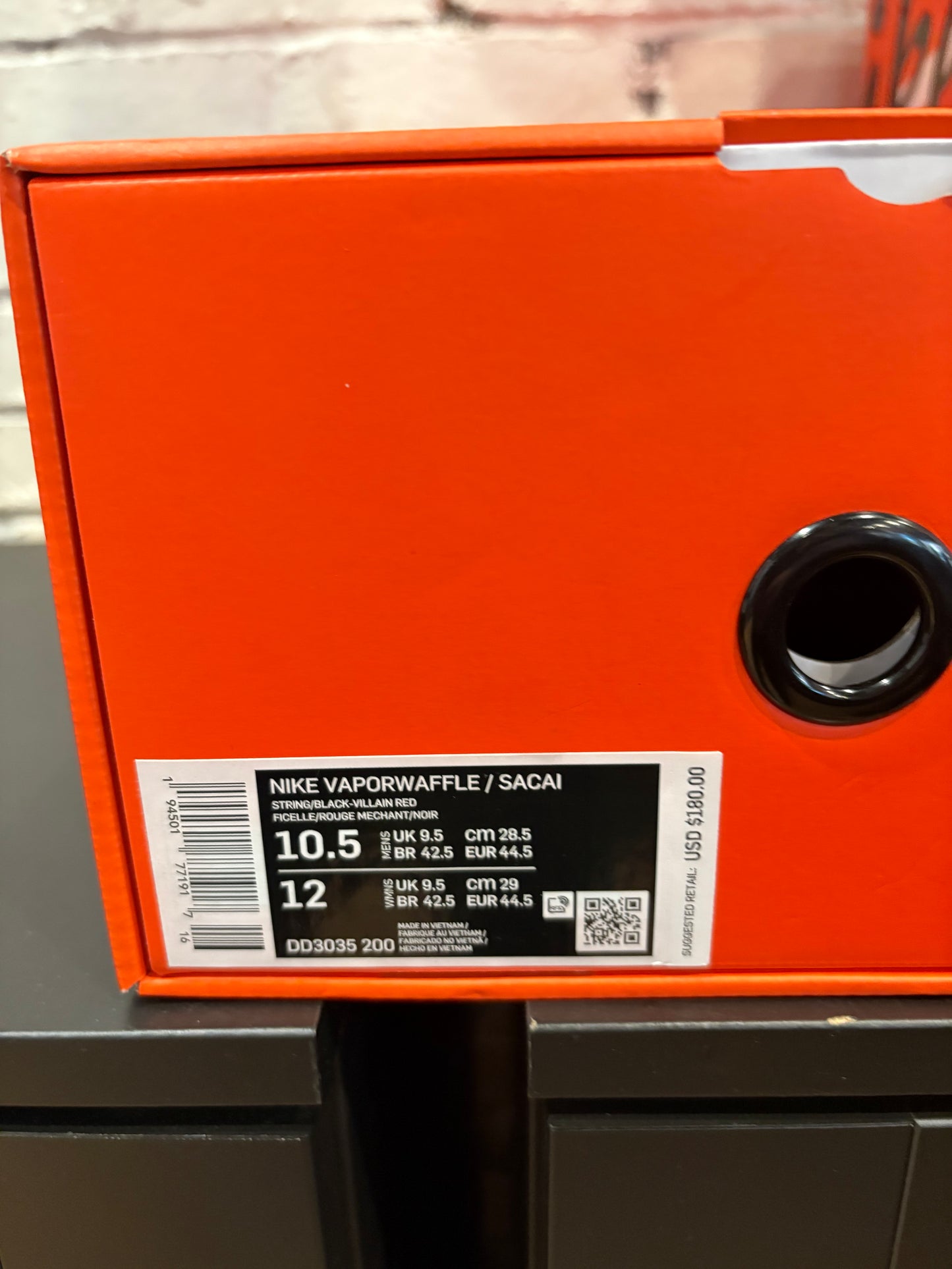 Vaporwaffle Sacai Villain Red Neptune Green DS OG Size 10.5