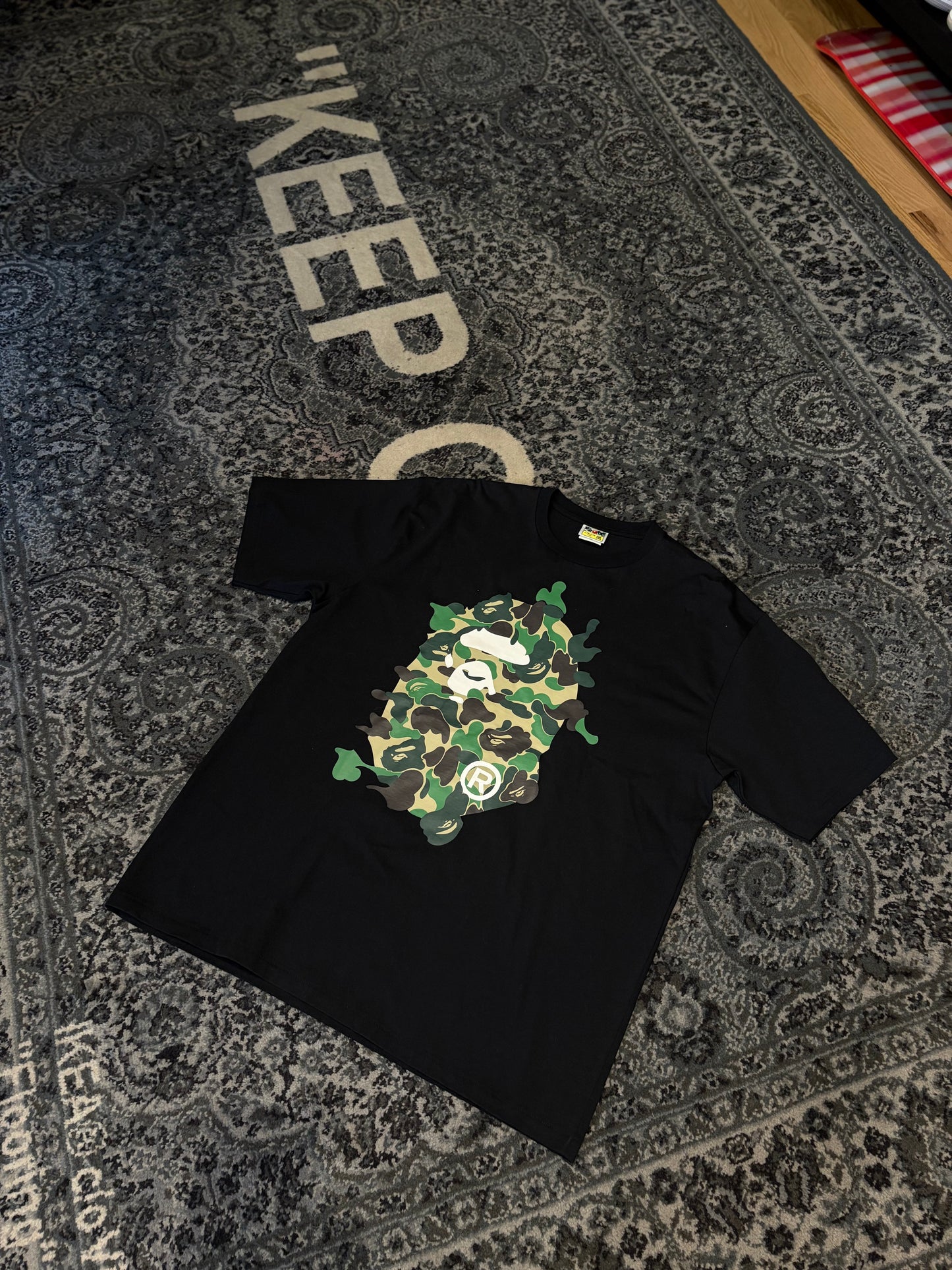 Bape Green Camo Head Tee DS Size 3XL