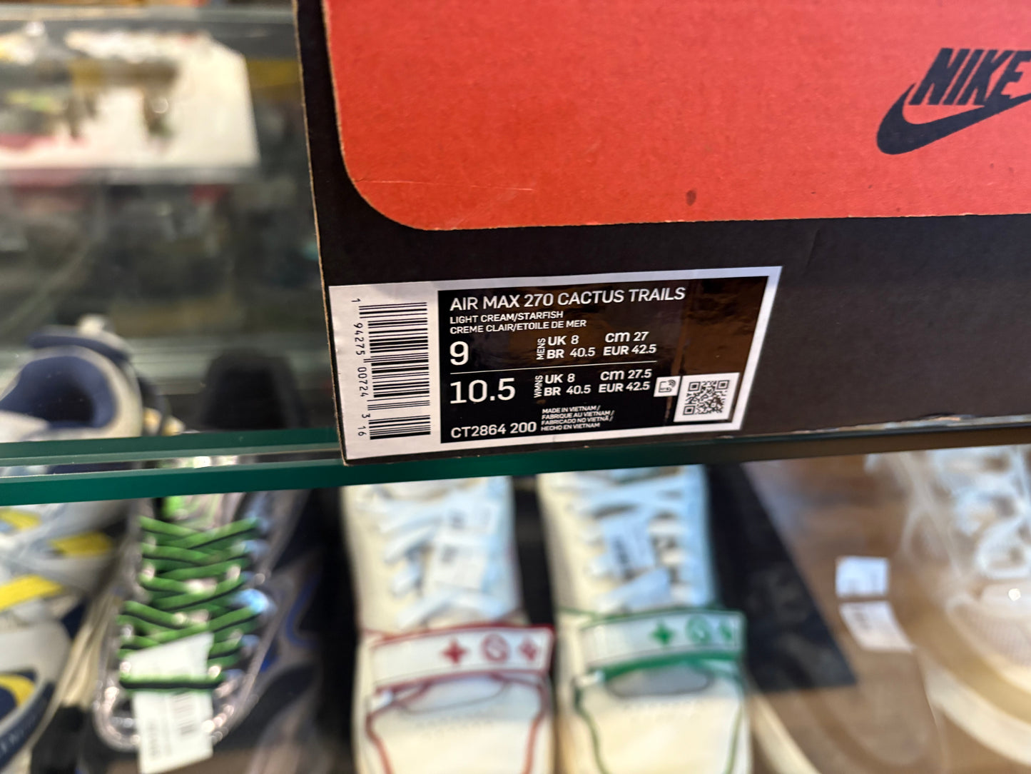 Air Max 270 ENG Travis Scott Cactus Trails Clean OG Size 9