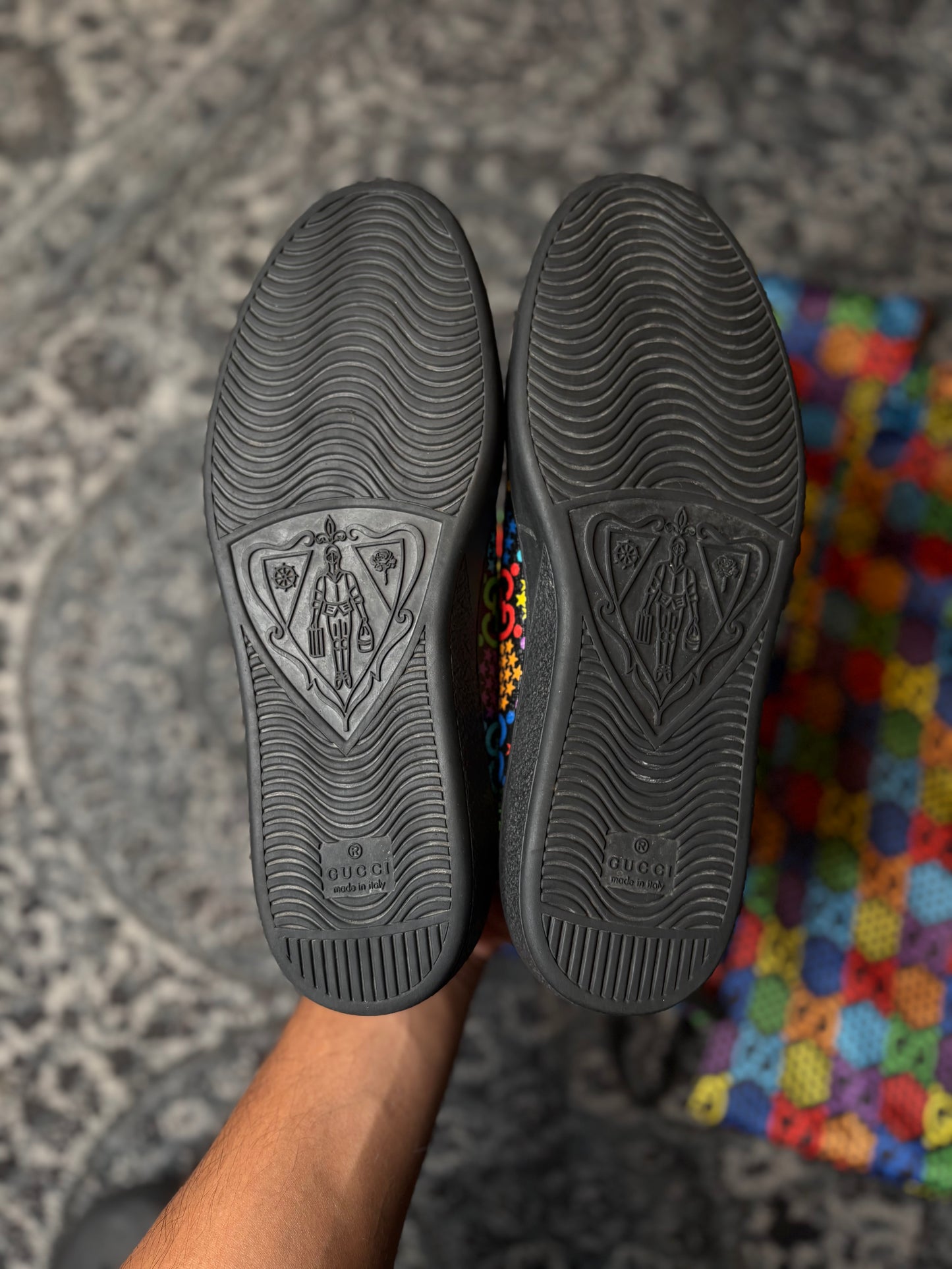 Gucci Psychadelic Ace “Black Multi” Clean Nb Size 6G