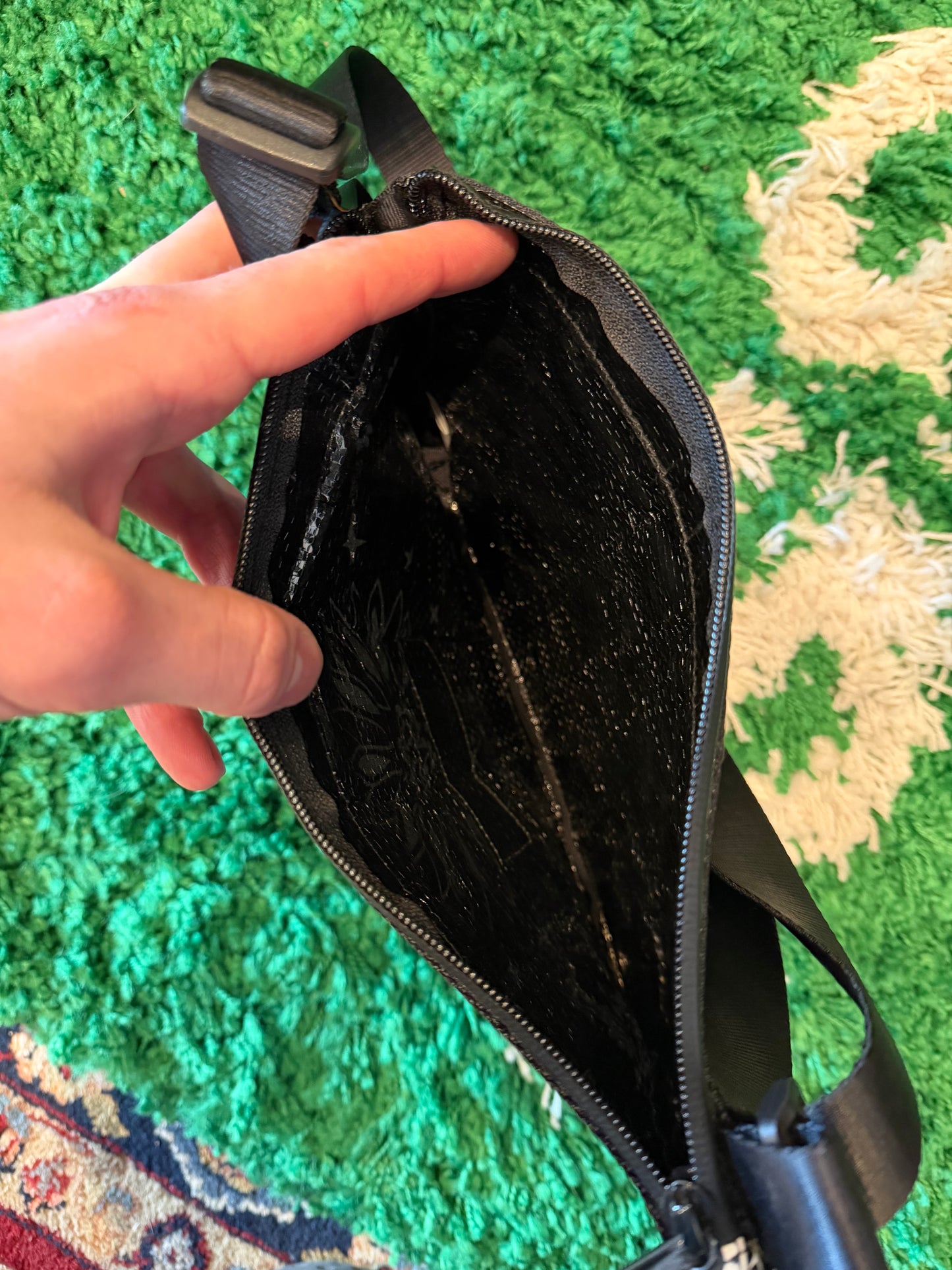 Supreme Bandana Tarp Side Bag Black