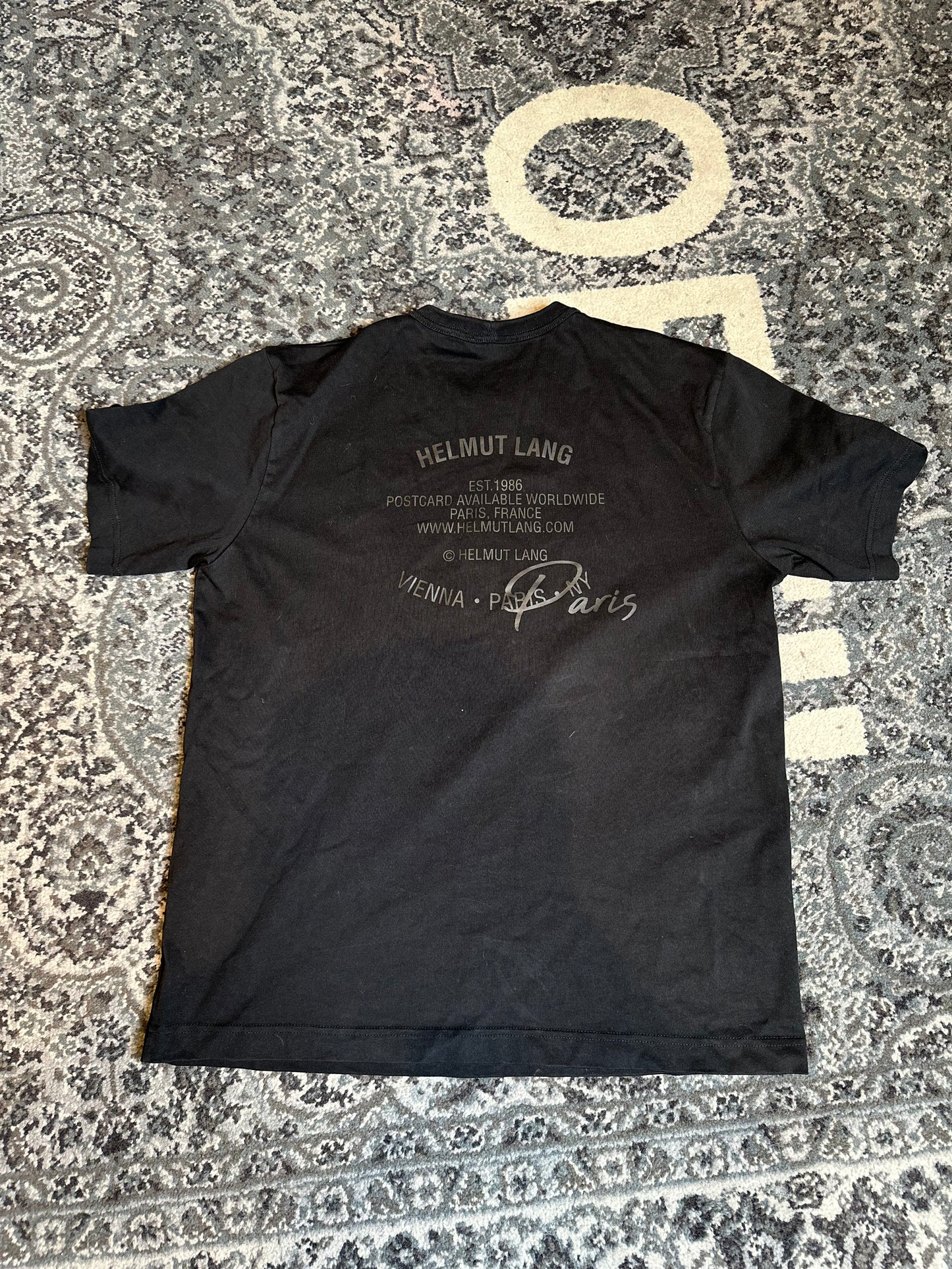 HELMUT LANG Black Tee PO SIZE MEDIUM