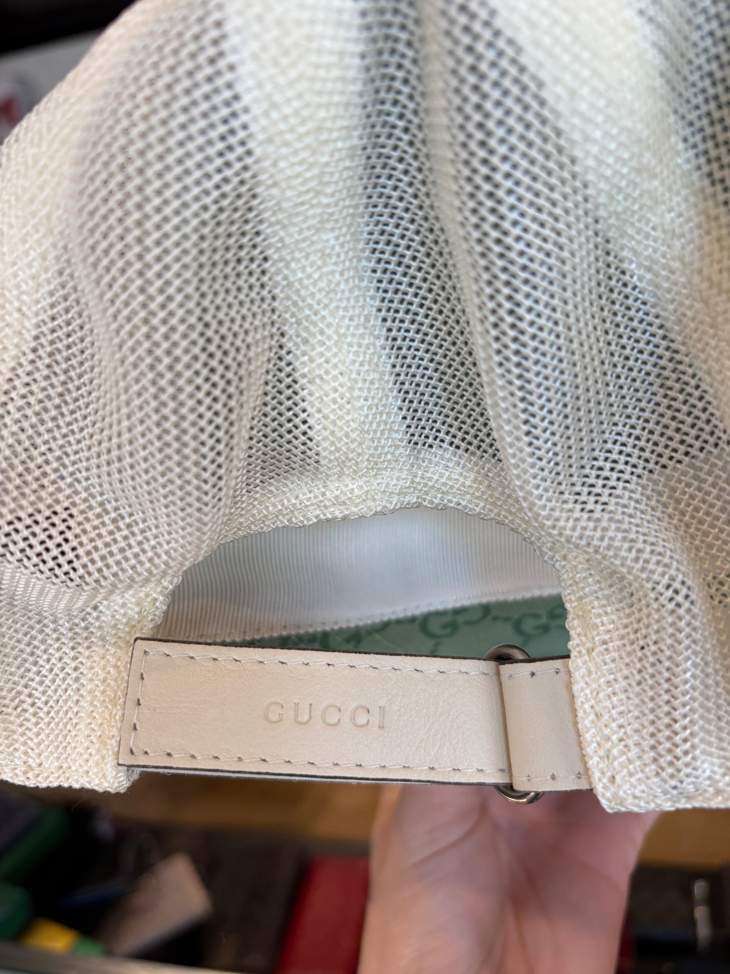 Gucci Green Monogram Hat DS