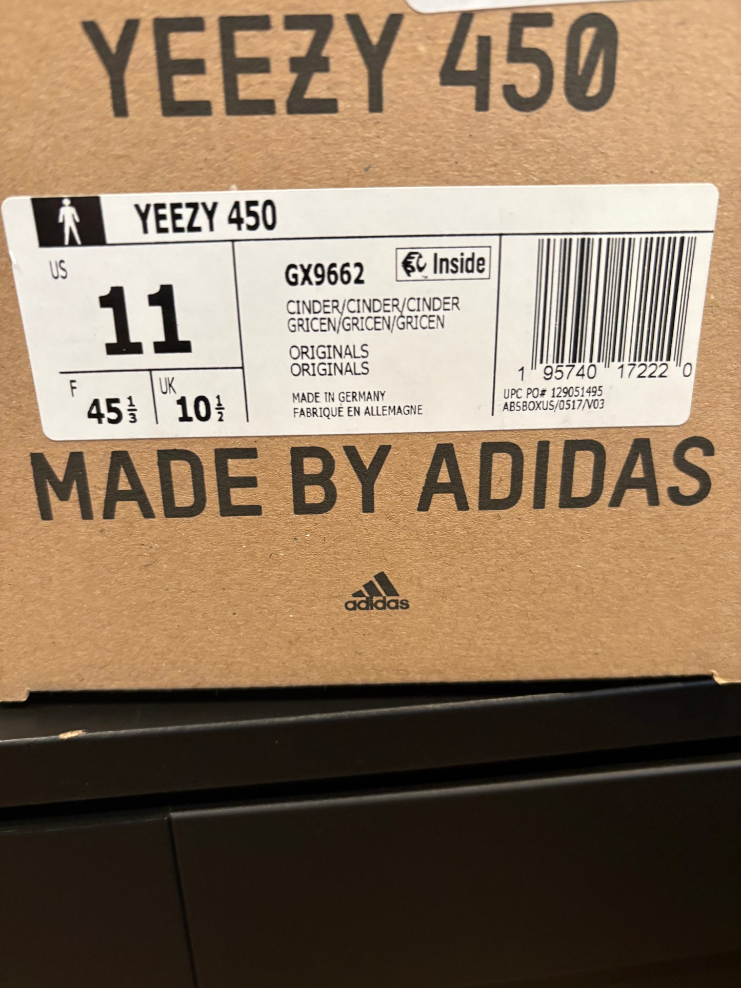 Yeezy 450 Cinder DS OG Size 11