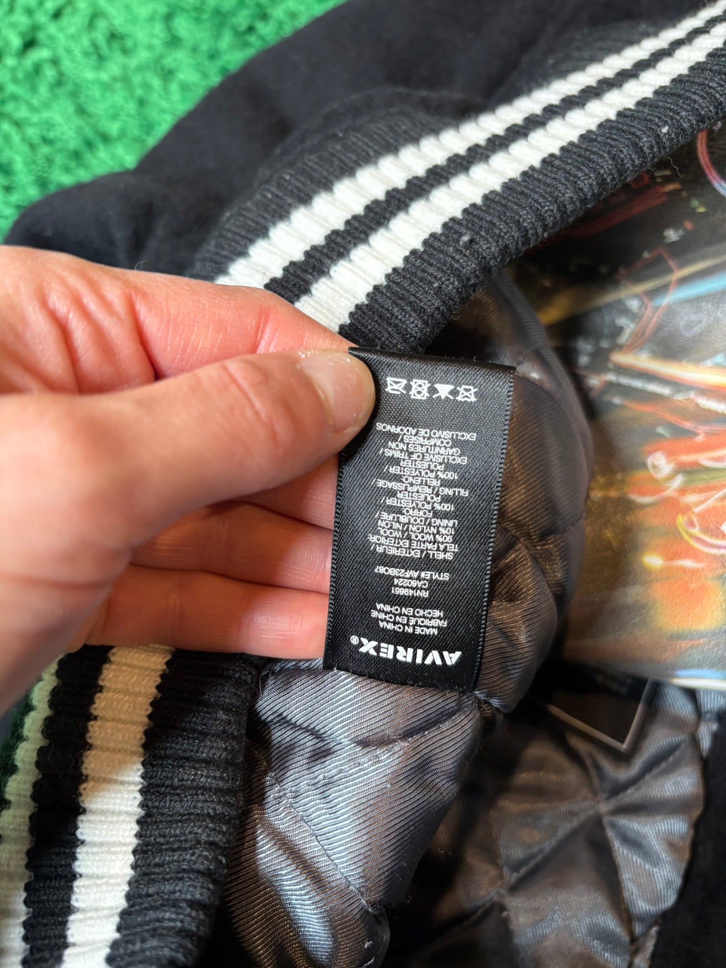 Avirex Bomber Jacket Black Size Medium