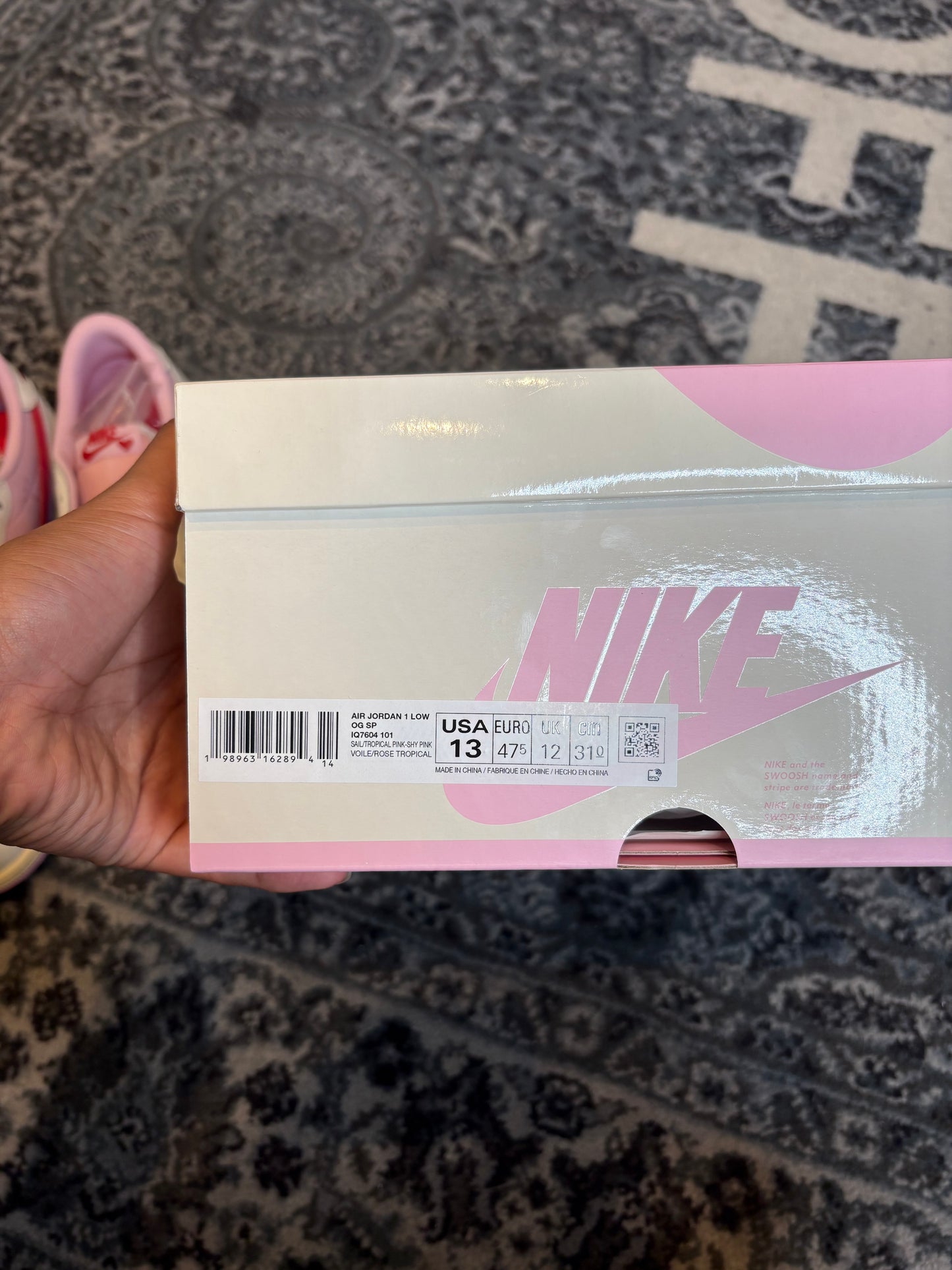 Jordan 1 Retro Low “Travis Scott Sail Tropical Pink” OG DS
