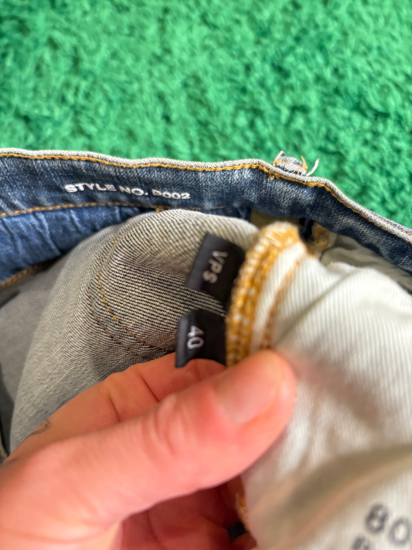 Purple Jeans Light Wash Paint Size 40