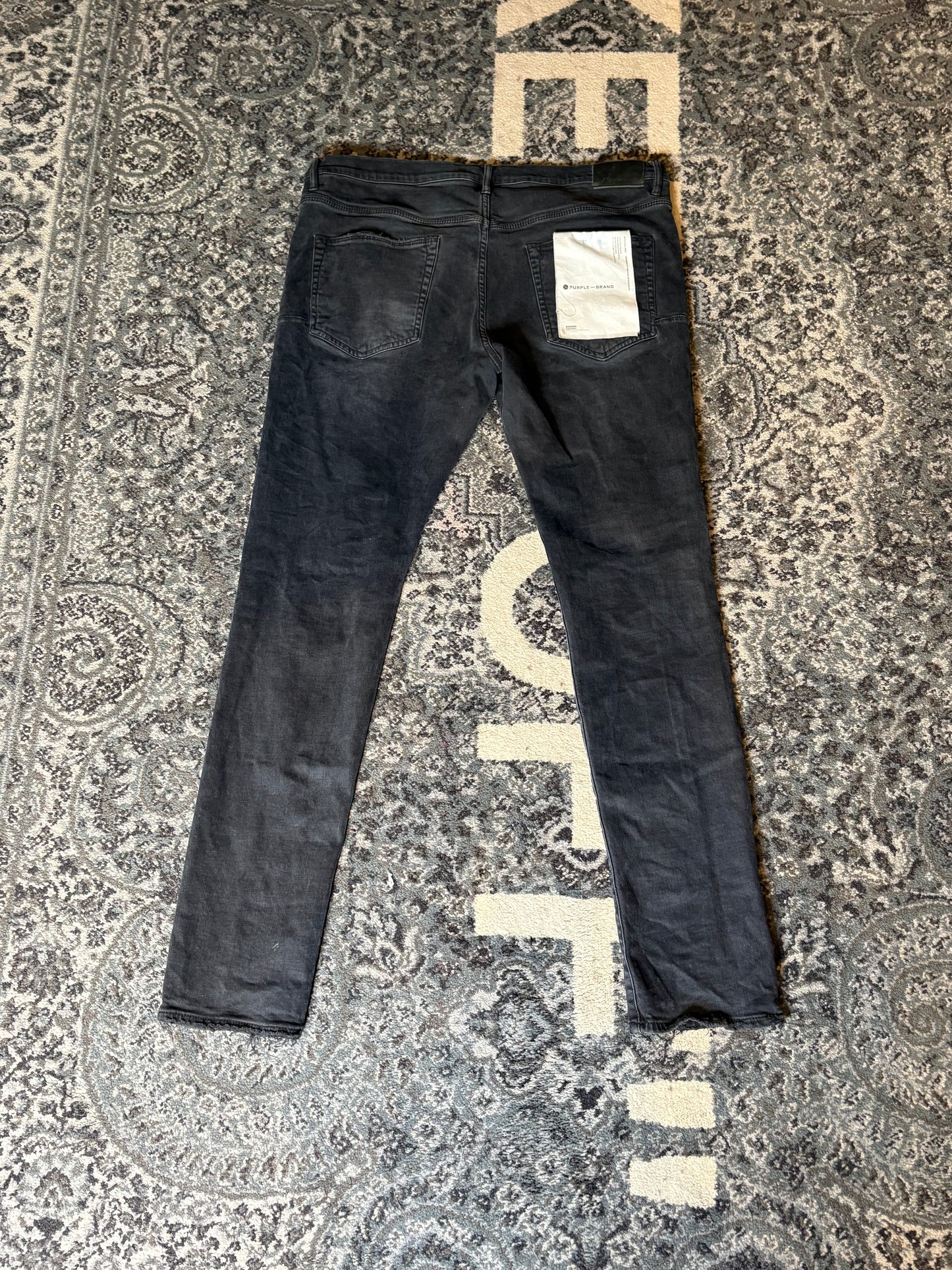 Purple P002 Black Repair Jeans Size 38