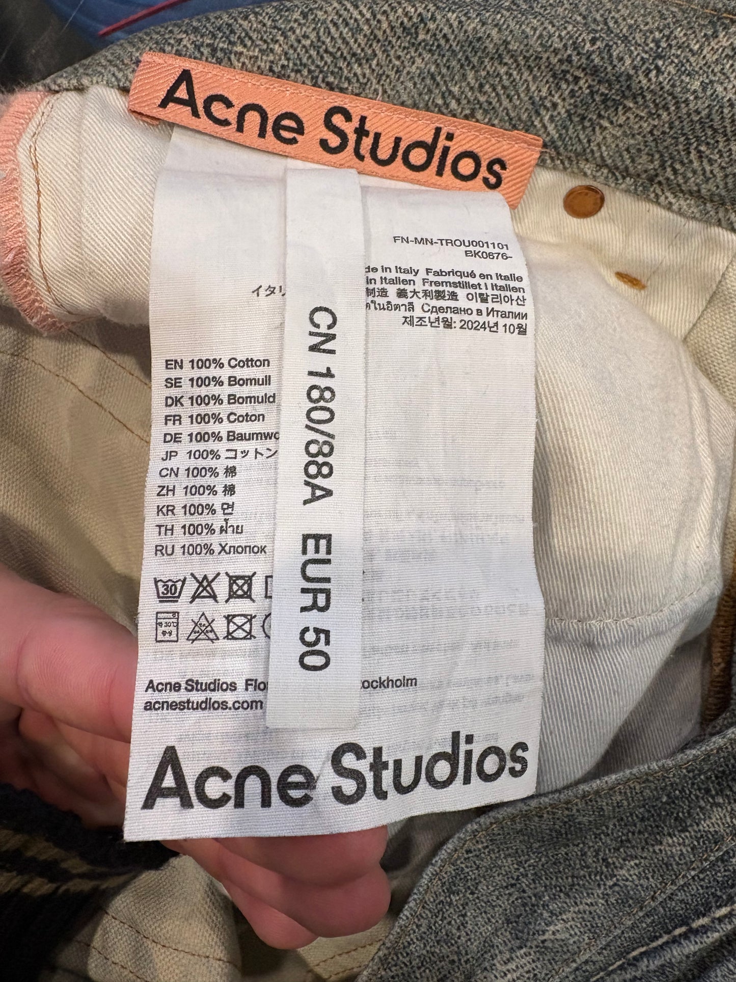 Acne Studios Chain Jeans Loose Fit PO EU 50
