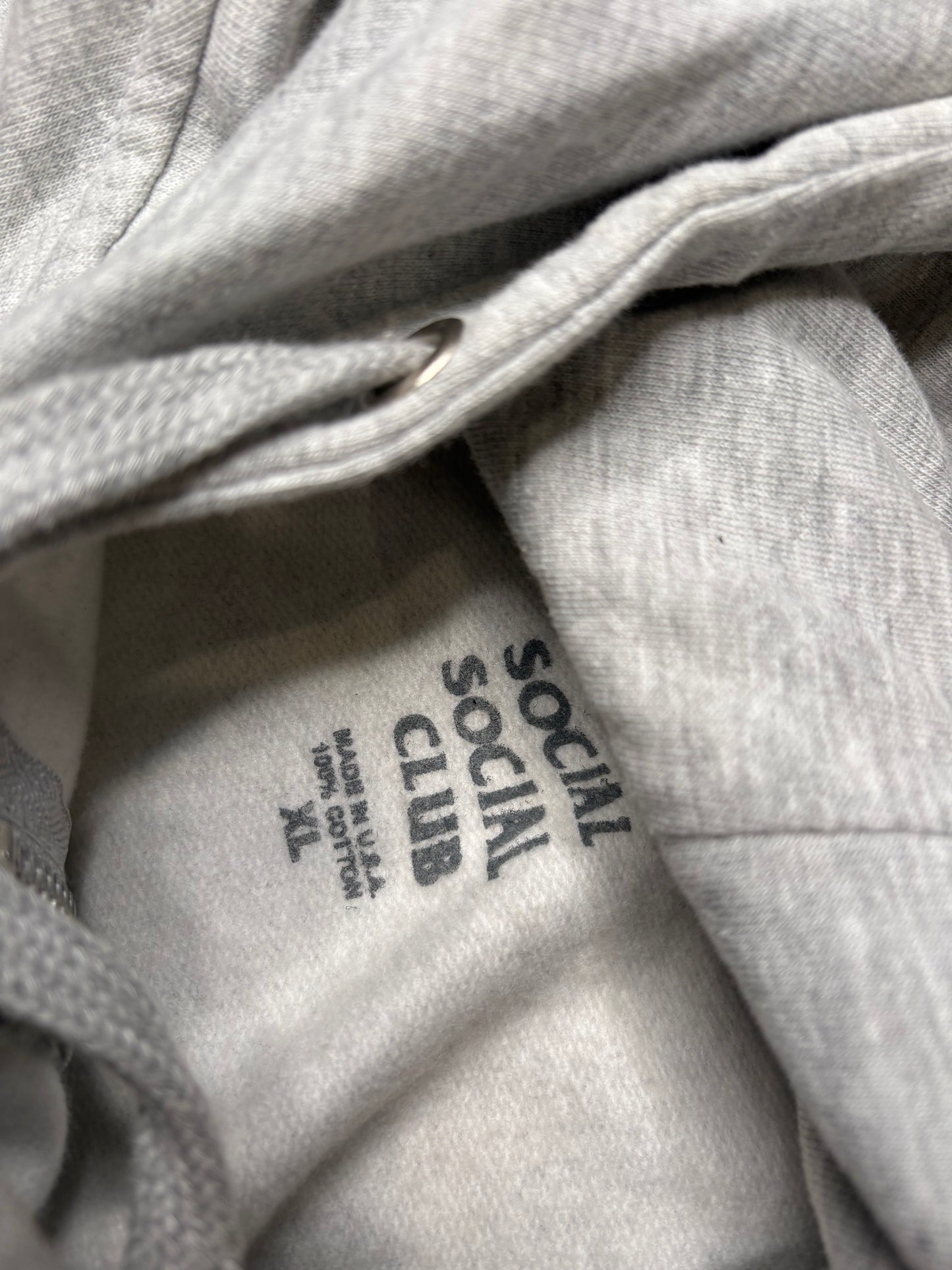 ASSC Gray/Green Zip Hoodie Size XL