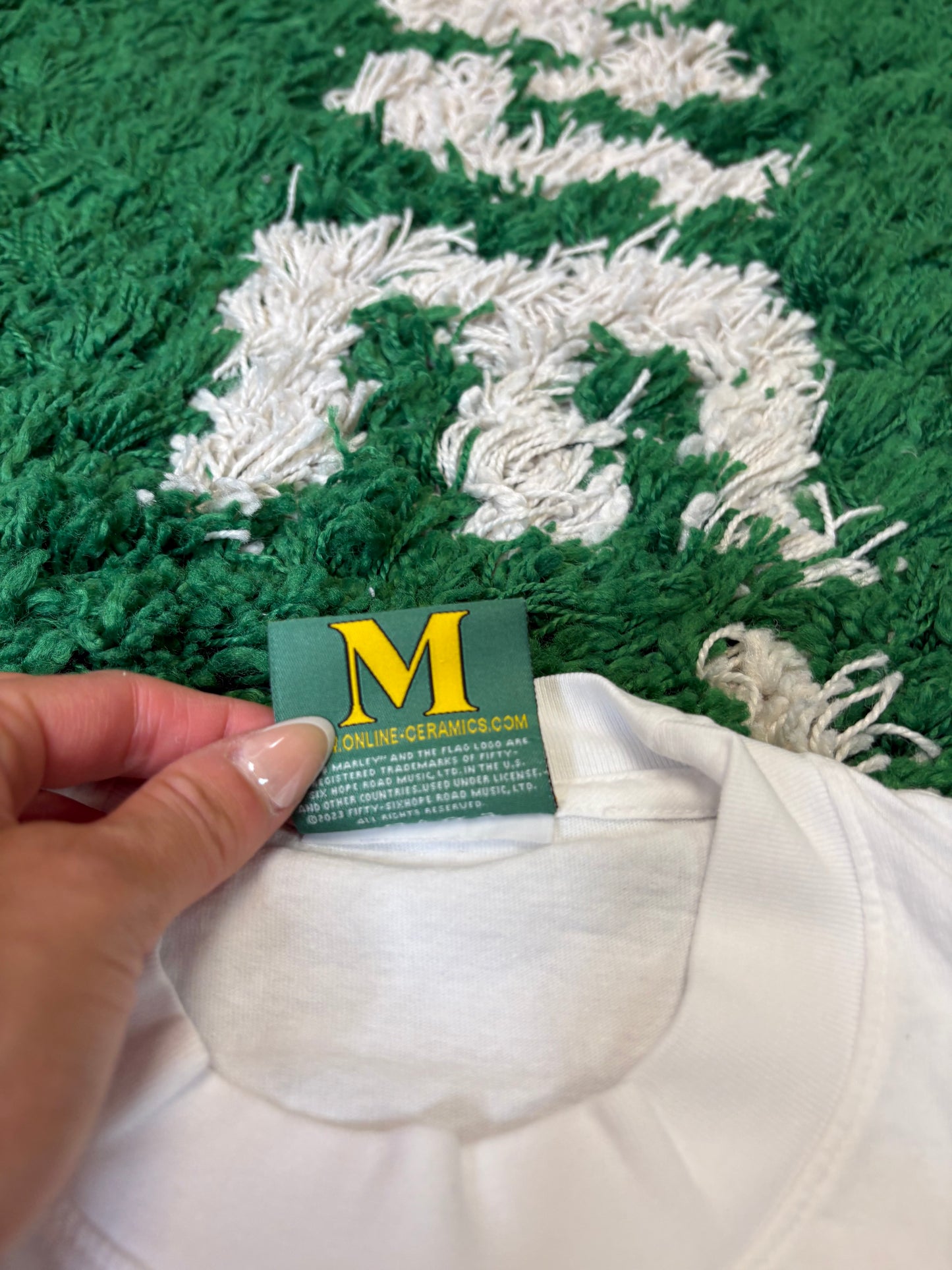 Online Ceramics Bob Marley Tee White DS Size Medium