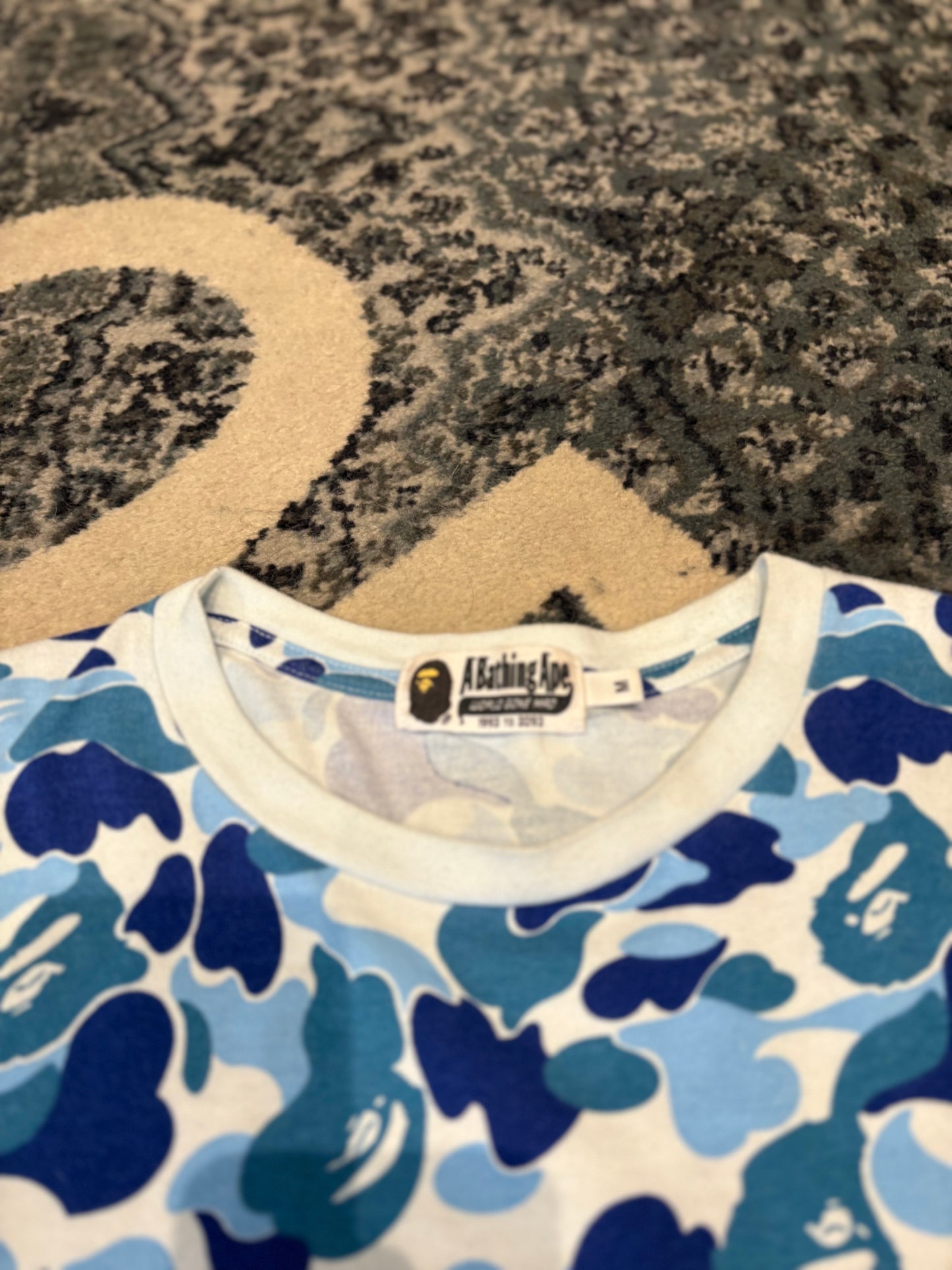 Bape Blue Camo Tee Size Medium