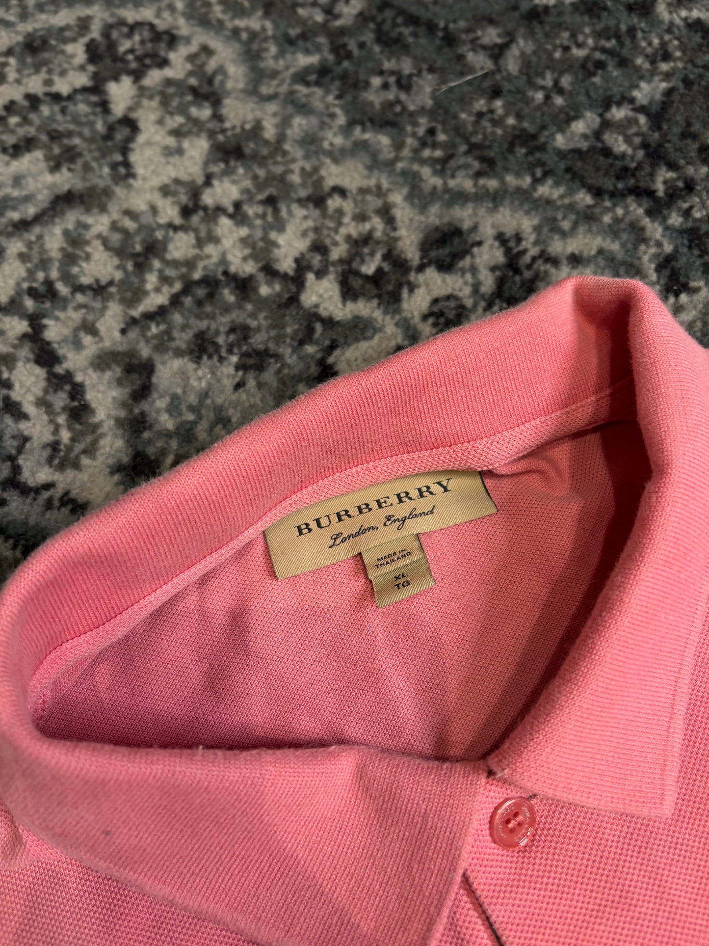 Burberry Coral Polo Size XL