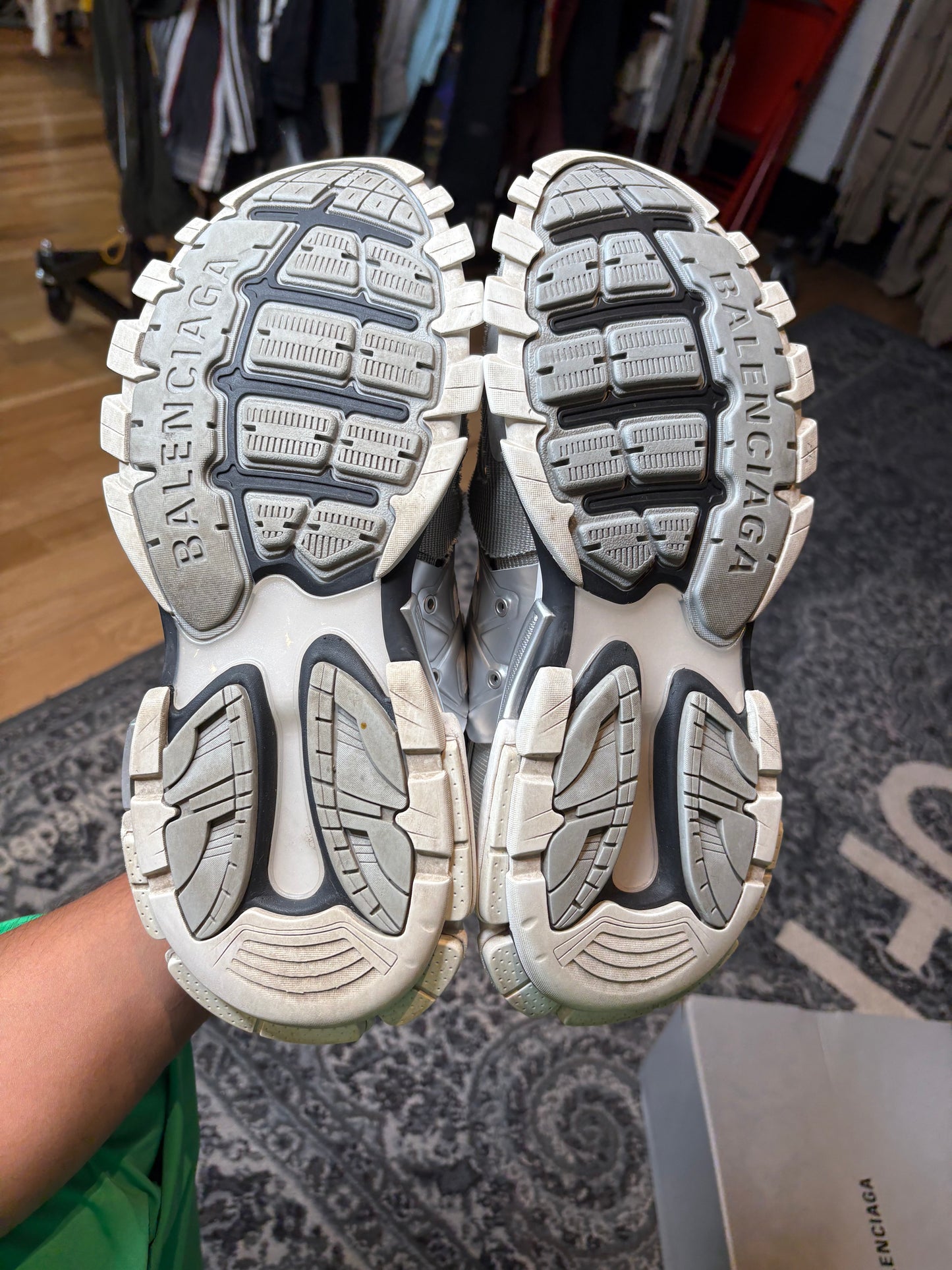 Balenciaga Track “Metallic Mesh Silver And White” Po Og Size 11(44 EU)