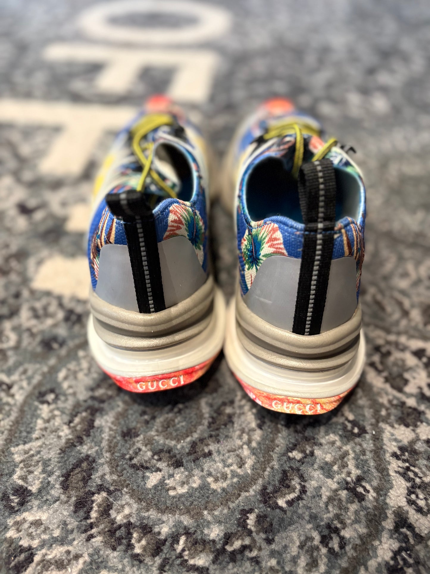 Gucci Run Sneaker “Marble and Floral” NB CLEAN SIZE 10G Fits 10.5