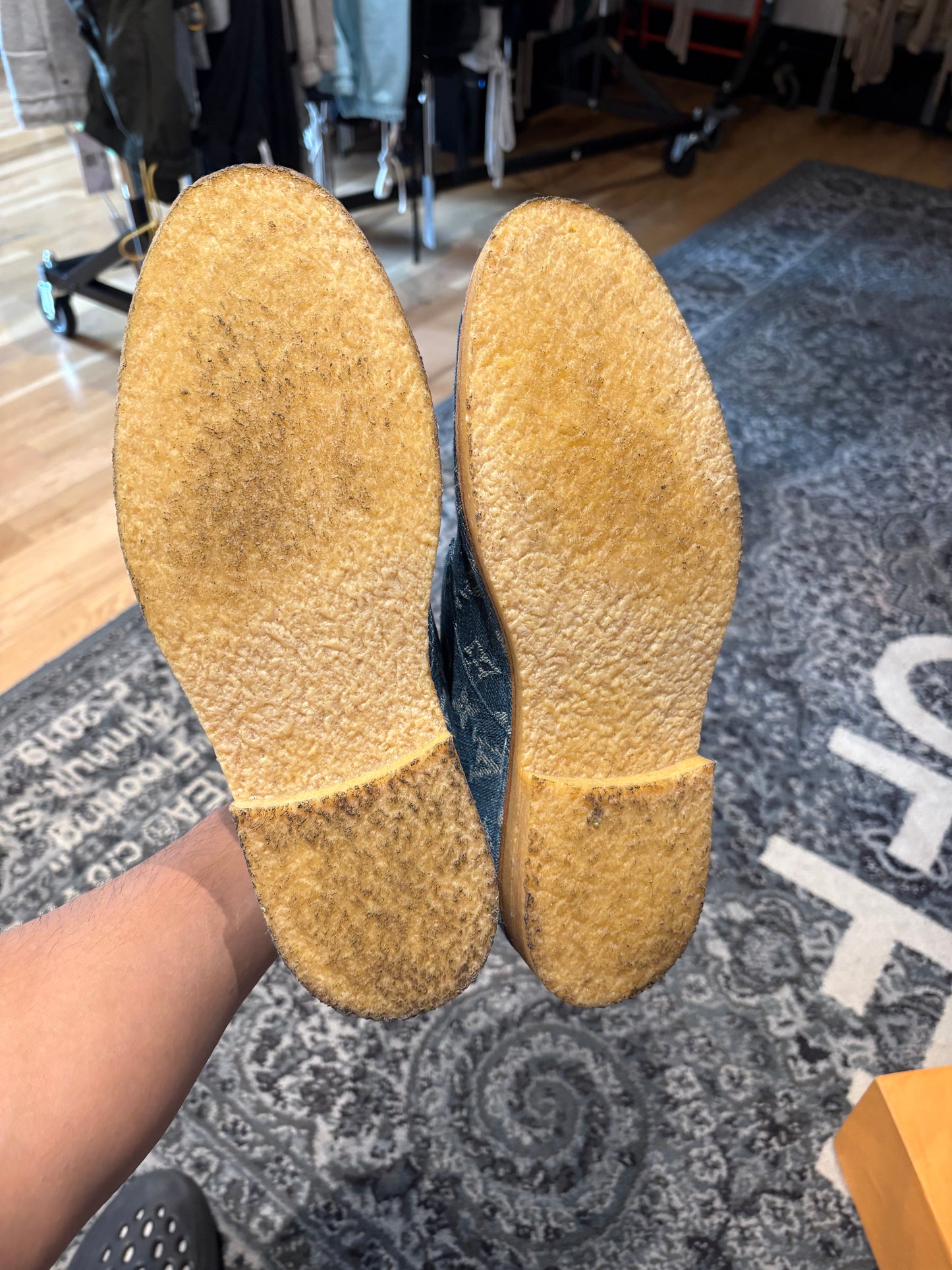 LV Monogram Denim Boots CLEAN OG SIZE 10M