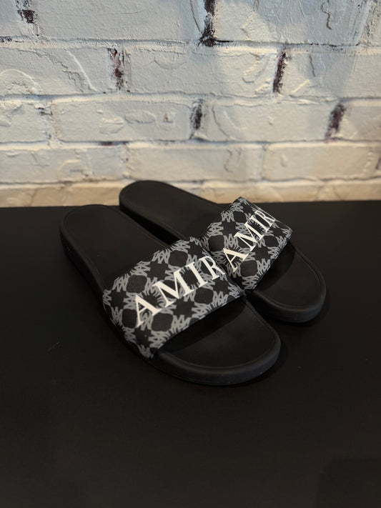 Amiri Black MA Quad Canvas Pool Slides PO NB Size 12 (45 EU)