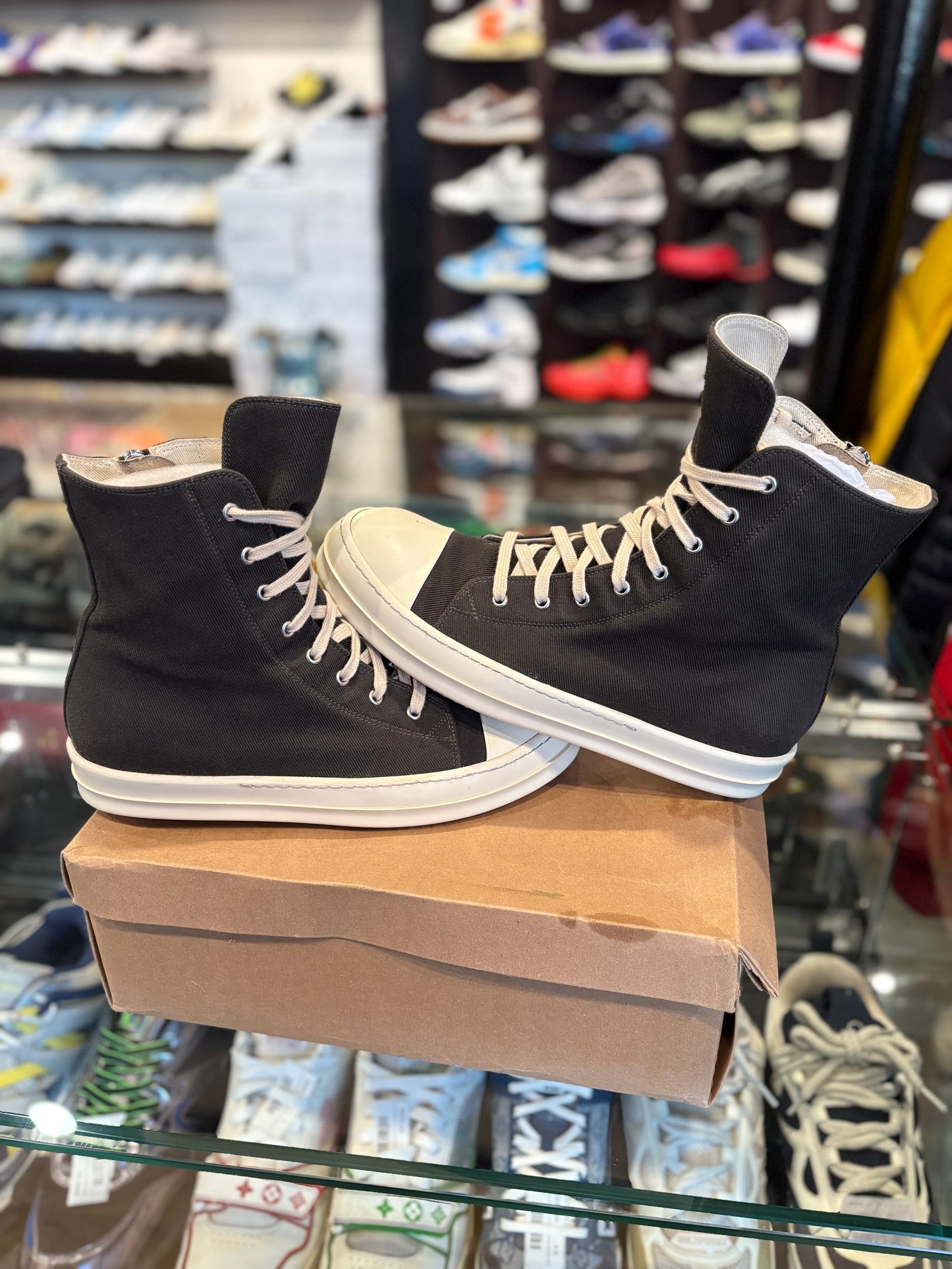 Rick Owens ‘Ramone’ canvas black