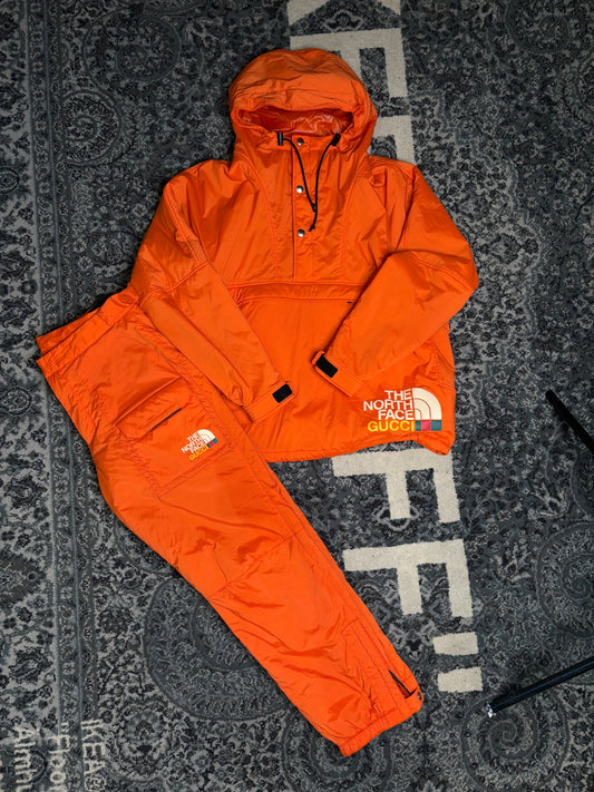 Gucci x TNF Orange Windbreaker Set PO Size L